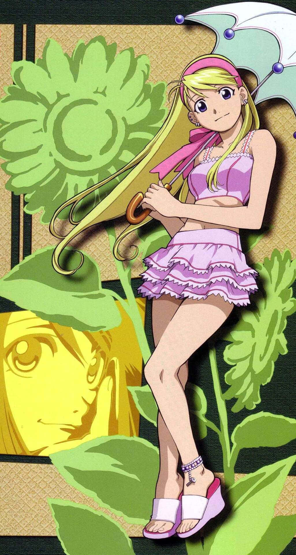 Winry Rockbell, 1025 x 1920, parasol, Full HD Phone Wallpaper