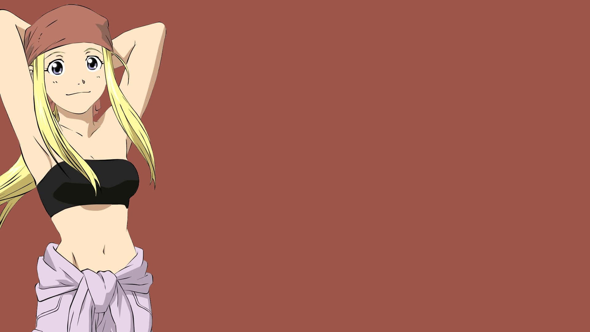 Winry Rockbell, blonde hair, red headband, Full HD Desktop Wallpaper