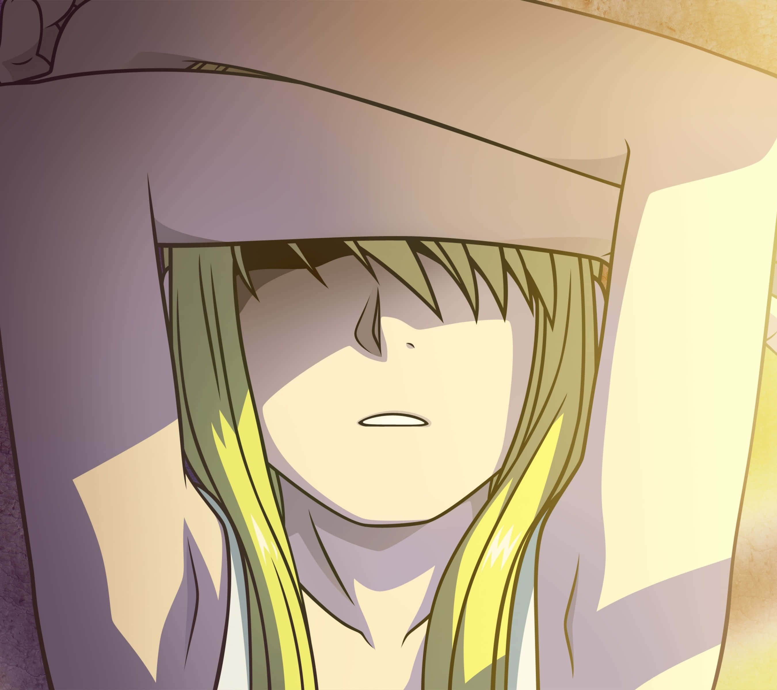 Winry Rockbell, green and yellow hair, wide-brimmed hat, 2K Desktop Wallpaper