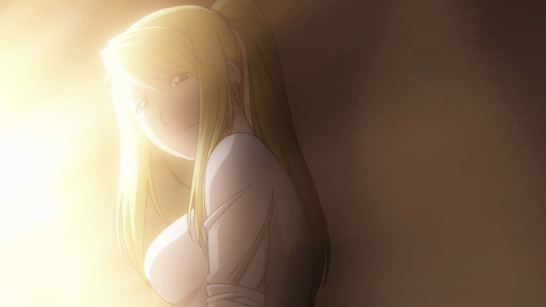 Winry Rockbell, blonde anime girl, ponytail, HD Desktop Wallpaper