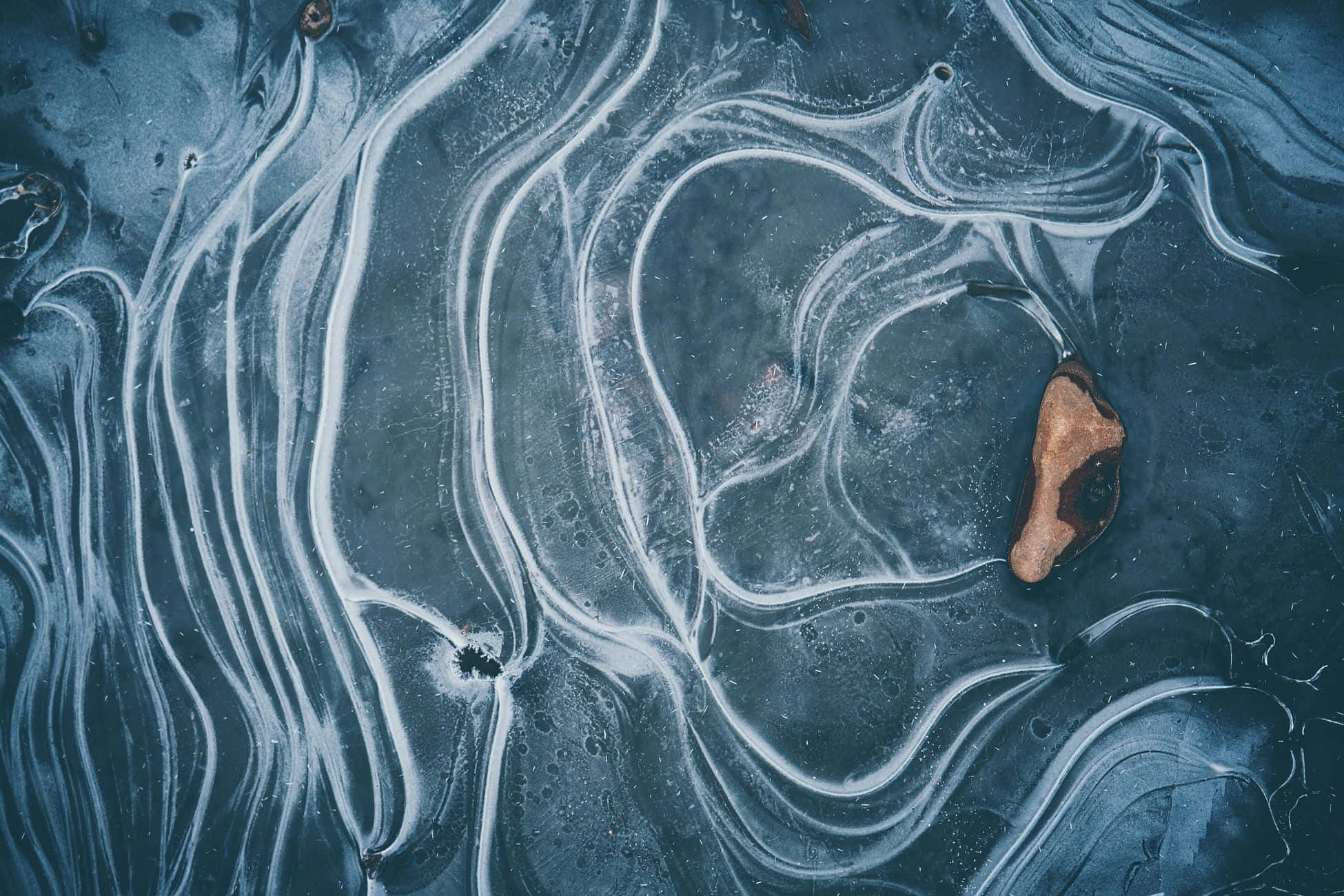 Winter Art, aerial view, intricate ice patterns, Full HD Desktop Wallpaper