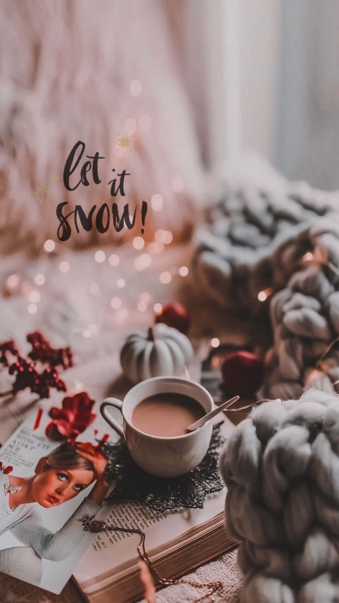 cozy winter reading, hot cocoa, steaming cup of cocoa, Full HD Phone Wallpaper