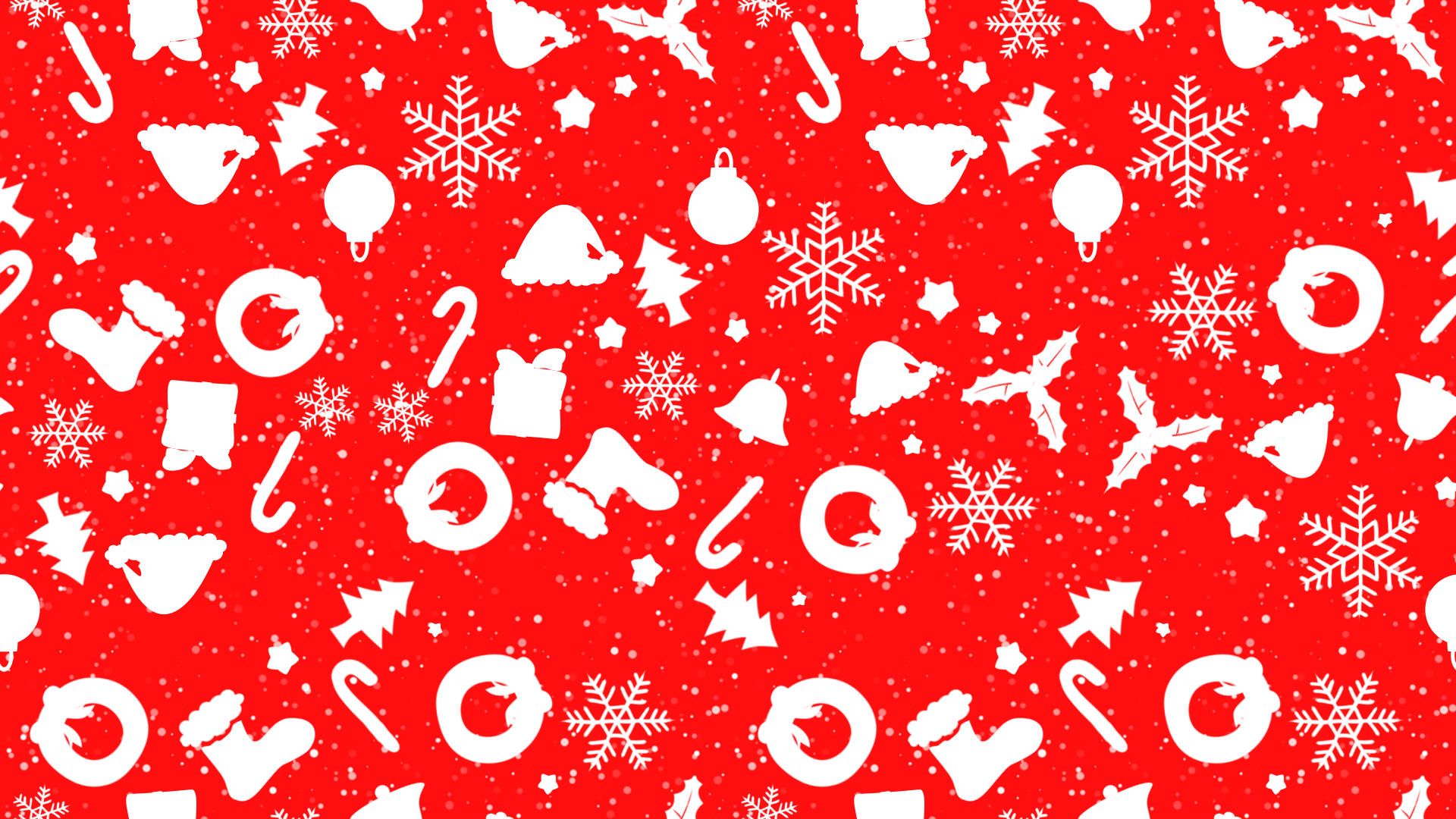 Red Christmas Holiday Desktop, vibrant red, white Christmas icons, Full HD Desktop Wallpaper