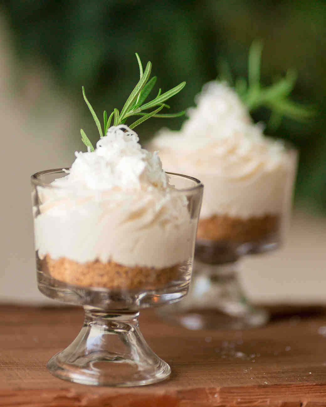 coconut cheesecake, glass cups, whipped cream, HD Phone Wallpaper