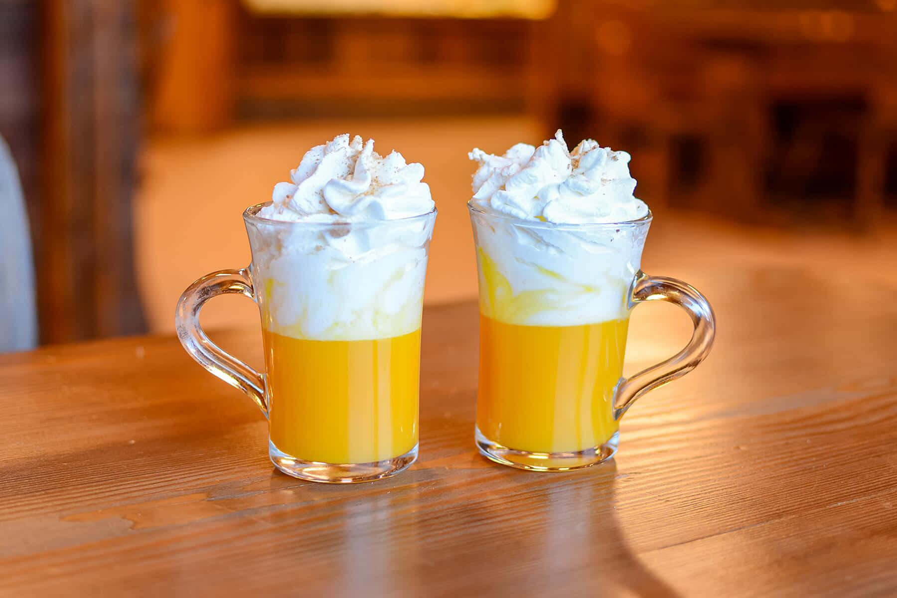 Winter Drinks, golden beverage, whipped cream, HD Desktop Wallpaper