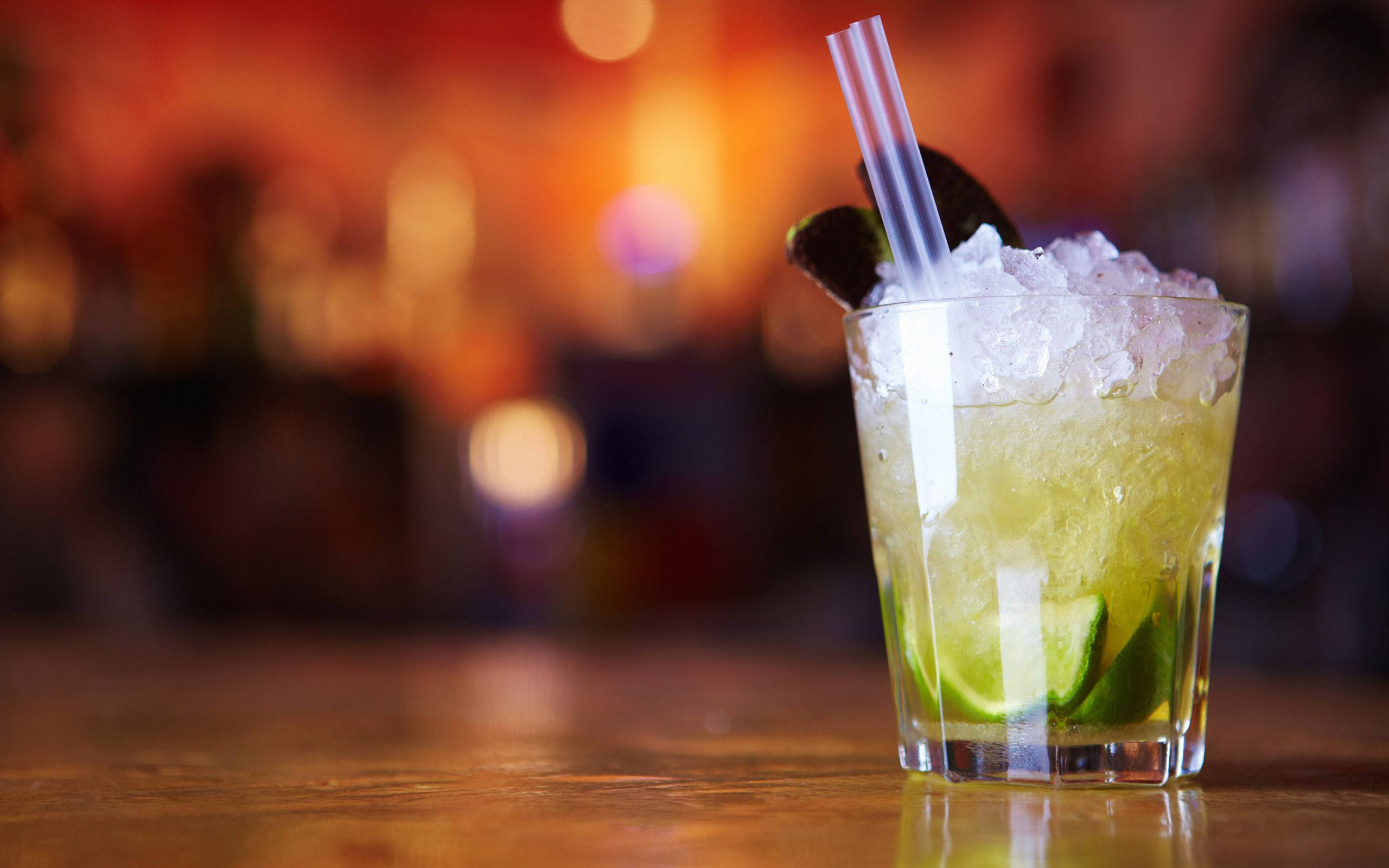 icy drink with lime, lime cocktail, crushed ice, 2K Desktop Wallpaper