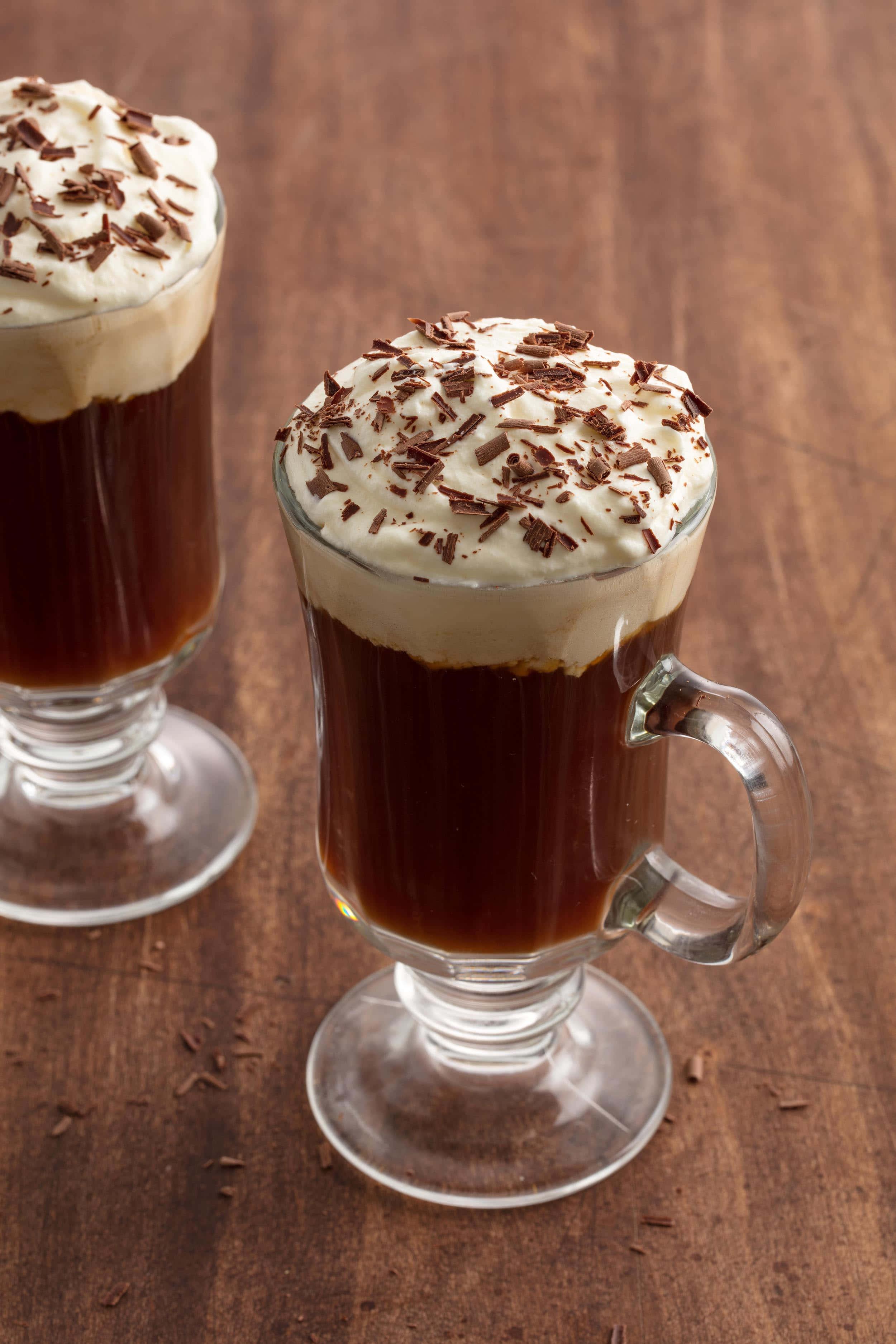 Irish coffee, whipped cream, chocolate shavings, 2K Phone Wallpaper
