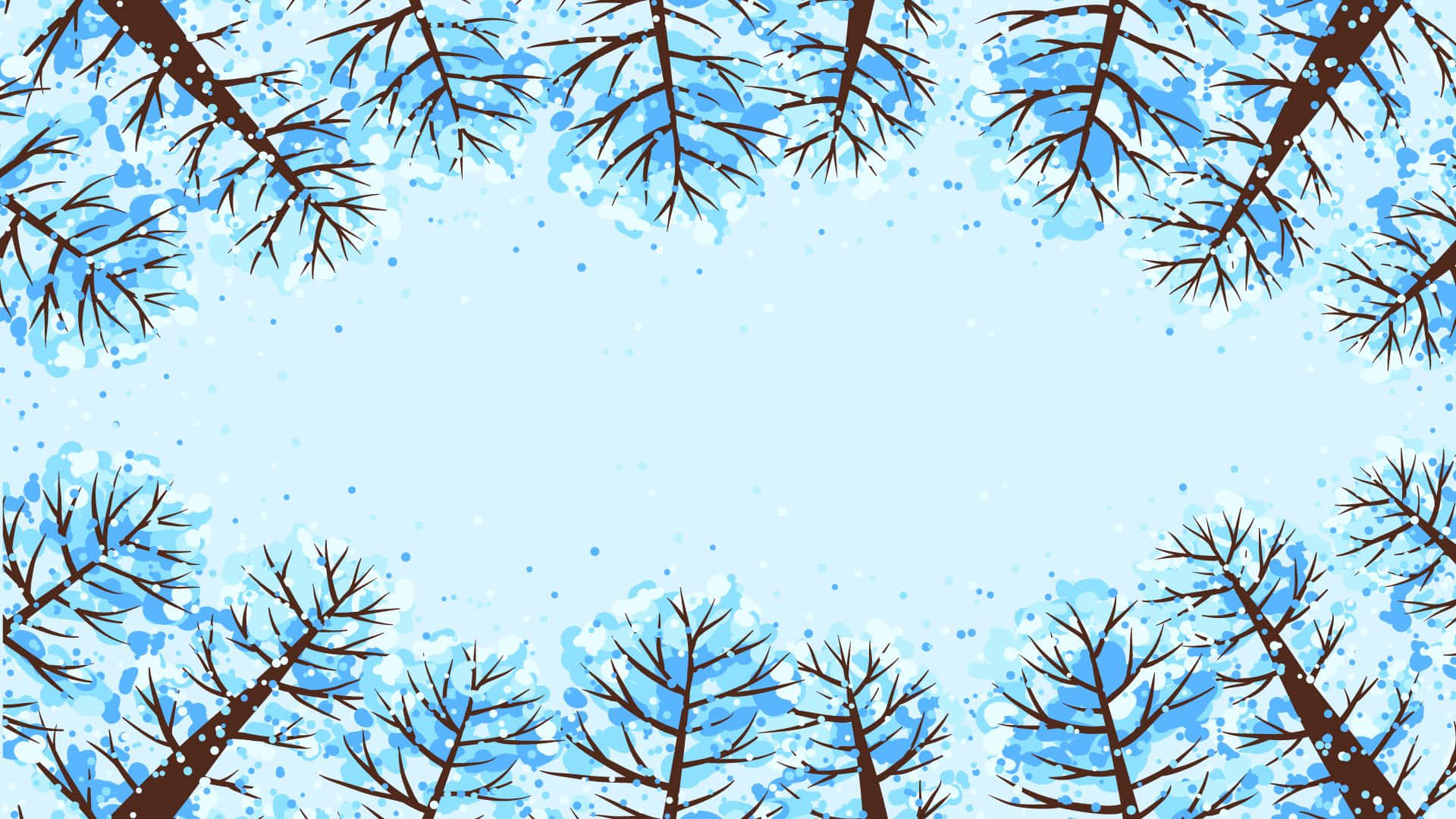 winter forest, light blue, snow-dusted tree branches, Full HD Desktop Wallpaper