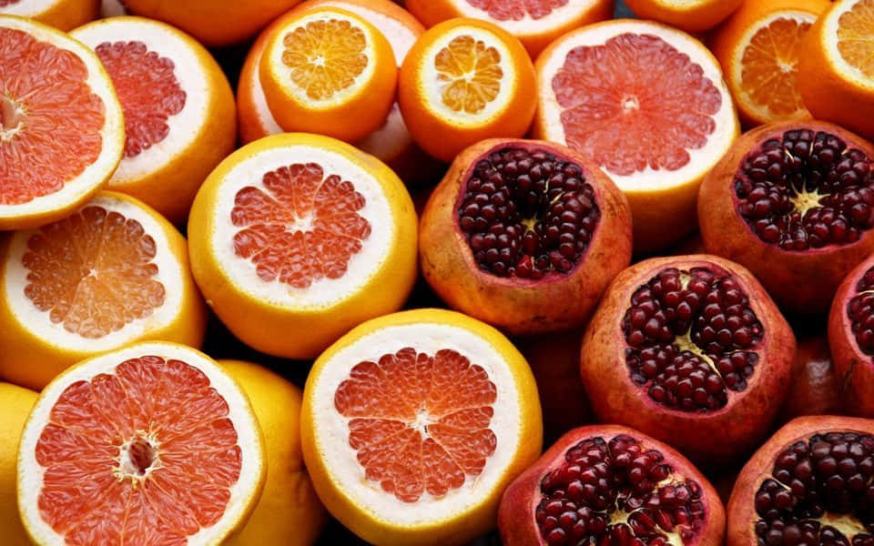 winter fruits, citrus fruits, grapefruits, SD Desktop Wallpaper