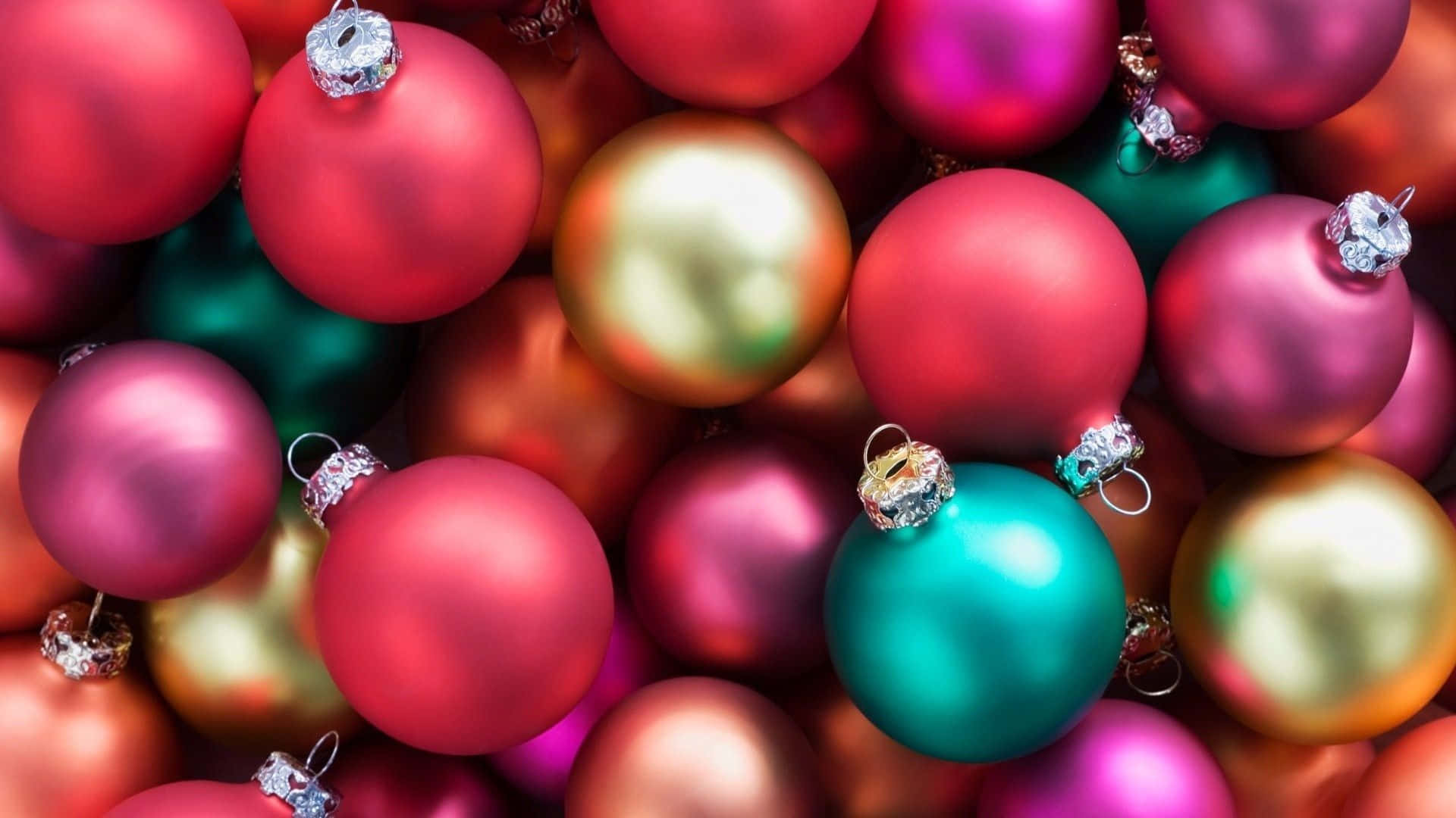 Winter Holiday, Christmas ornaments, red, Full HD Desktop Wallpaper