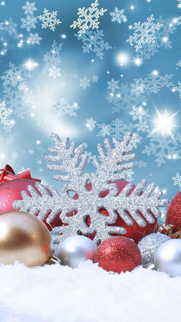 Winter Holiday, shiny red gold, silver, HD Phone Wallpaper