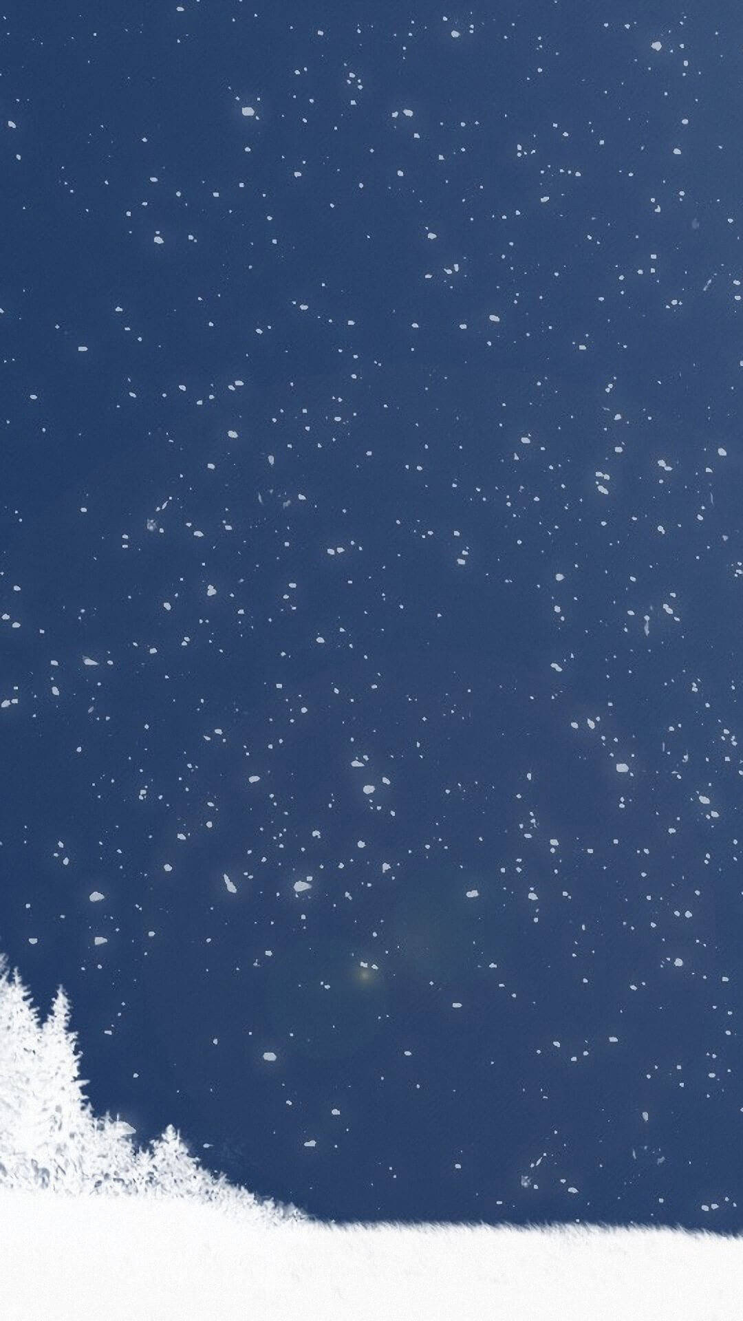 Falling Snow, Winter iPhone, deep blue frozen lake, Full HD Phone Wallpaper