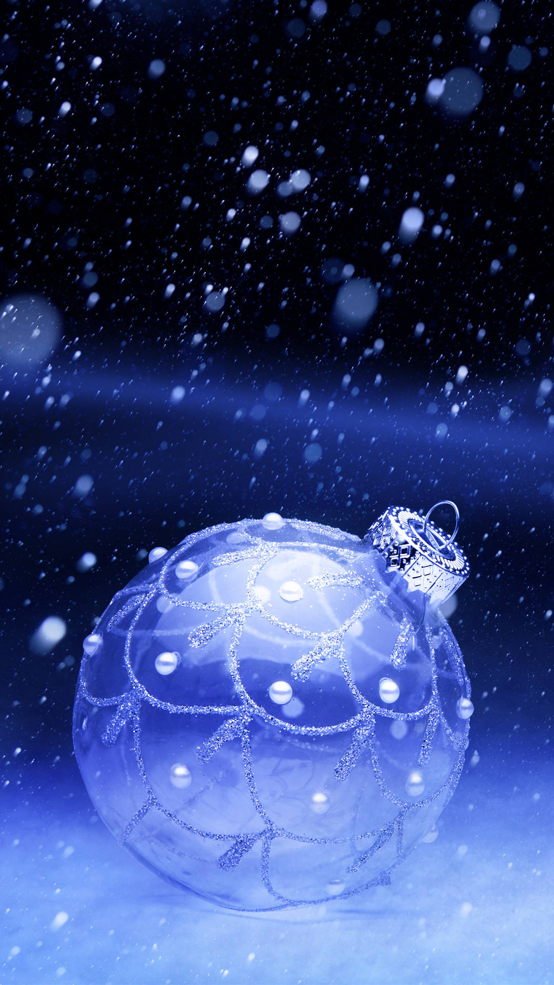 purple christmas ball, blue glass ornament, silver glitter patterns, Full HD Phone Wallpaper