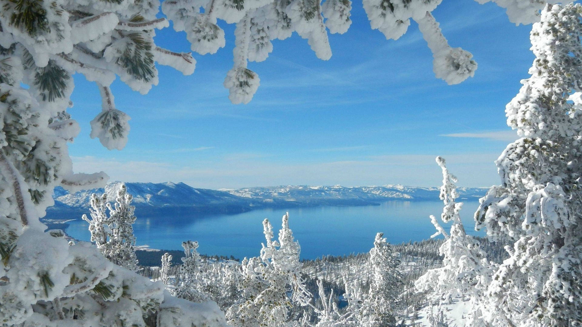 1920x1080, blue lake, snow-capped mountains, Full HD Desktop Wallpaper