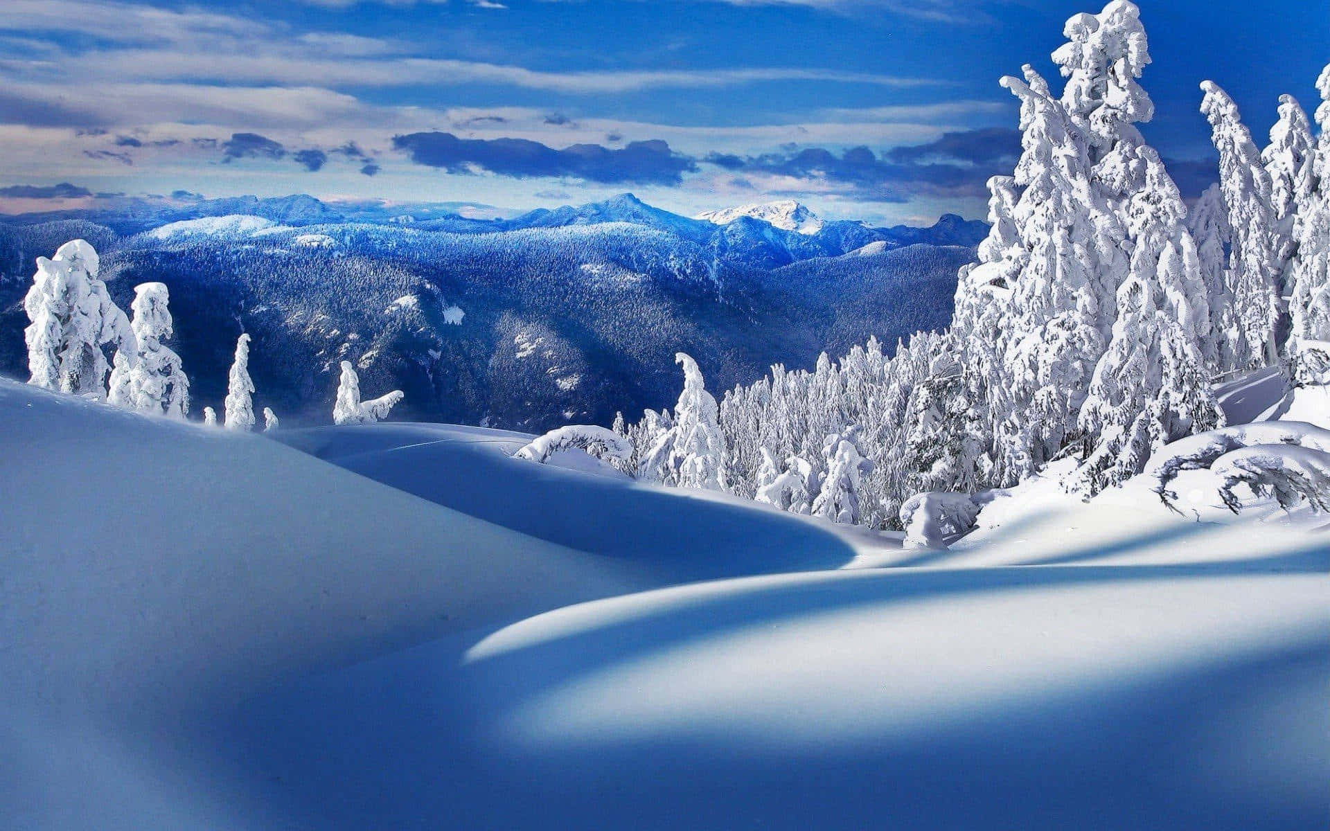 Winter, countryside, snow, Full HD Desktop Wallpaper
