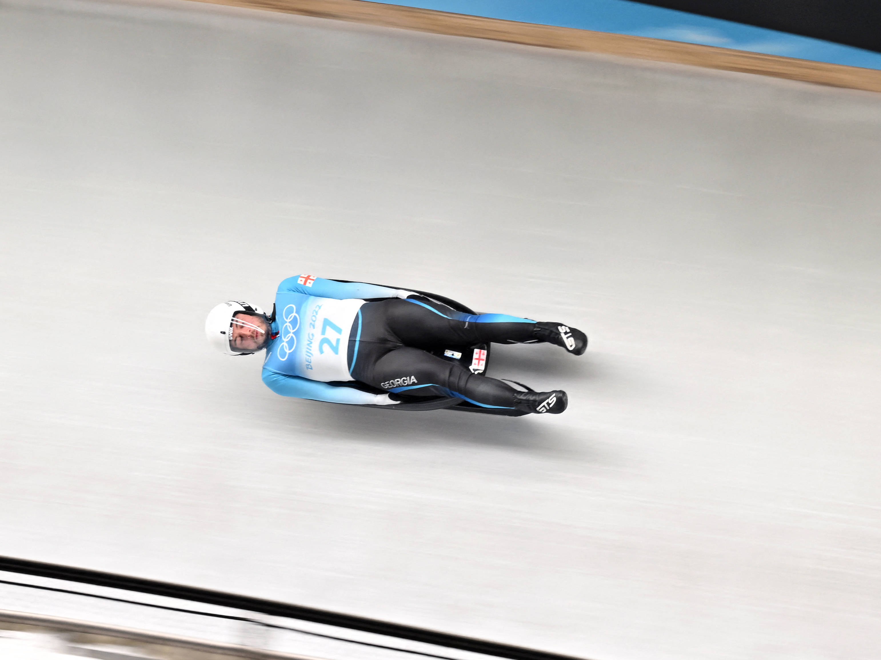 extreme winter olympics sport luge, luge athlete, blue and black racing suit, 2K Desktop Wallpaper