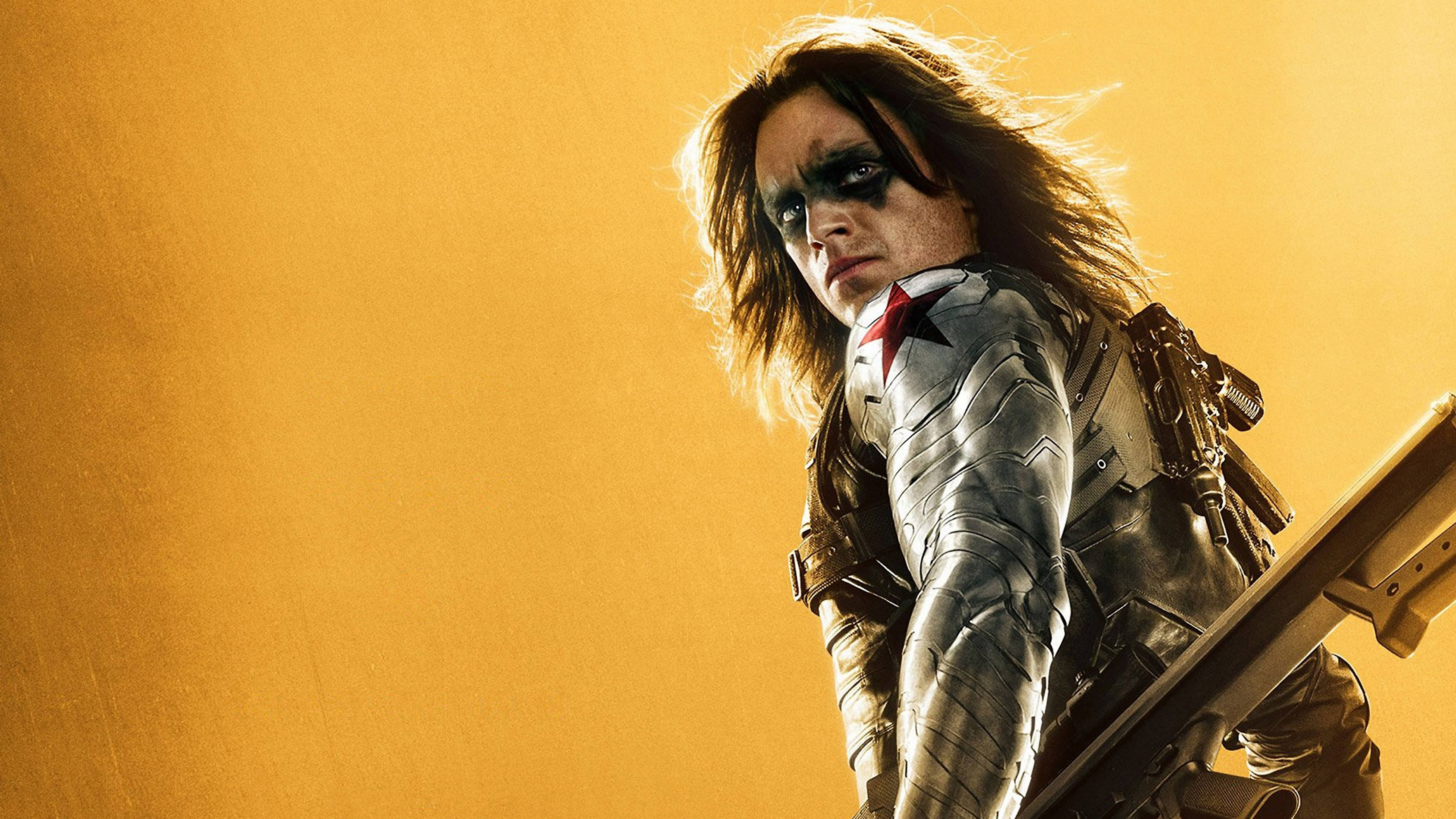 Winter Soldier, yellow, tactical gear, 2K Desktop Wallpaper