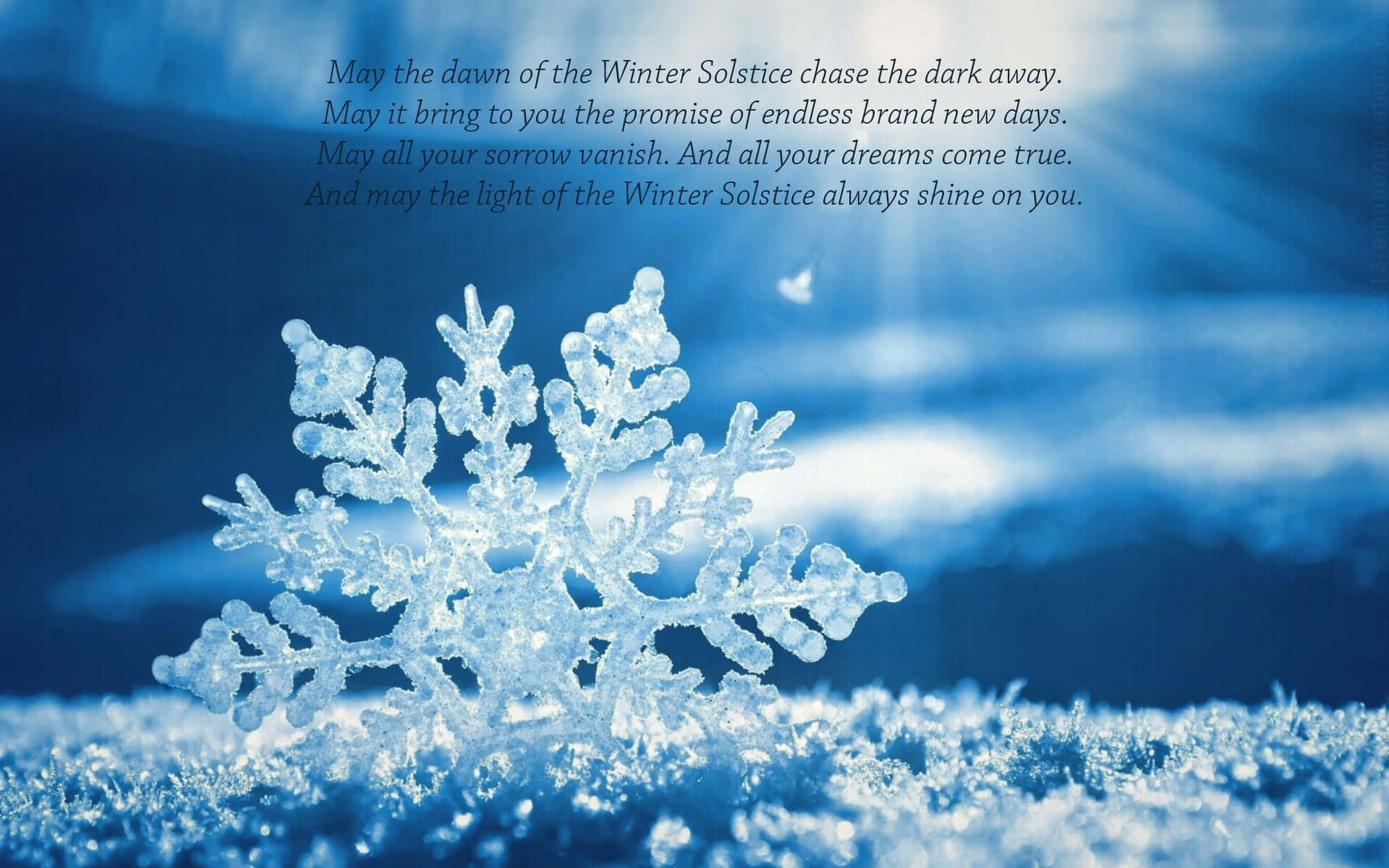 Winter Solstice, snowflake, frosty ground, Full HD Desktop Wallpaper