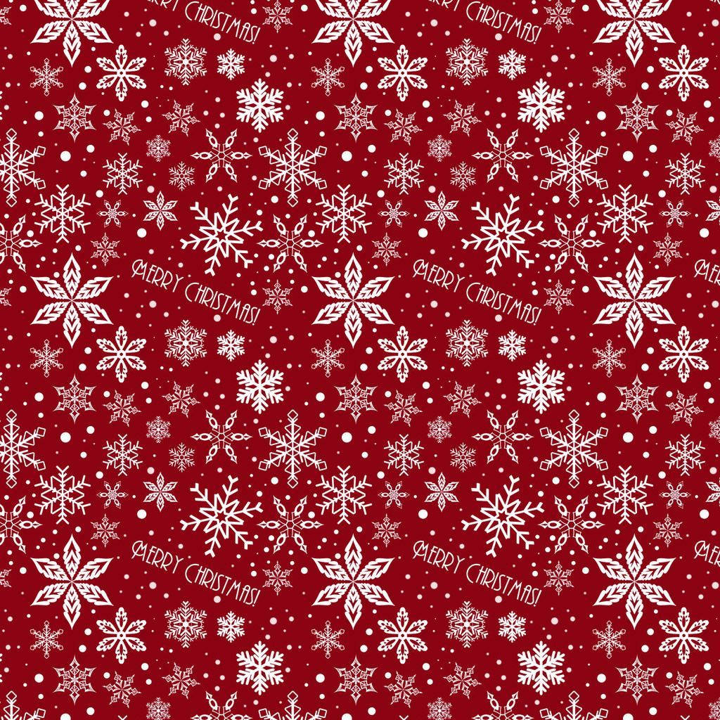 red holiday snowflakes pattern, white snowflakes, Merry Christmas, SD Desktop Wallpaper