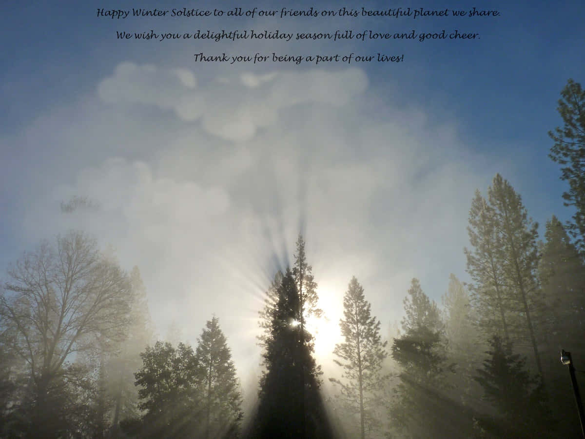 Snowy Solstice, Serene Sunset, Crystal Winter Skies, SD Desktop Wallpaper