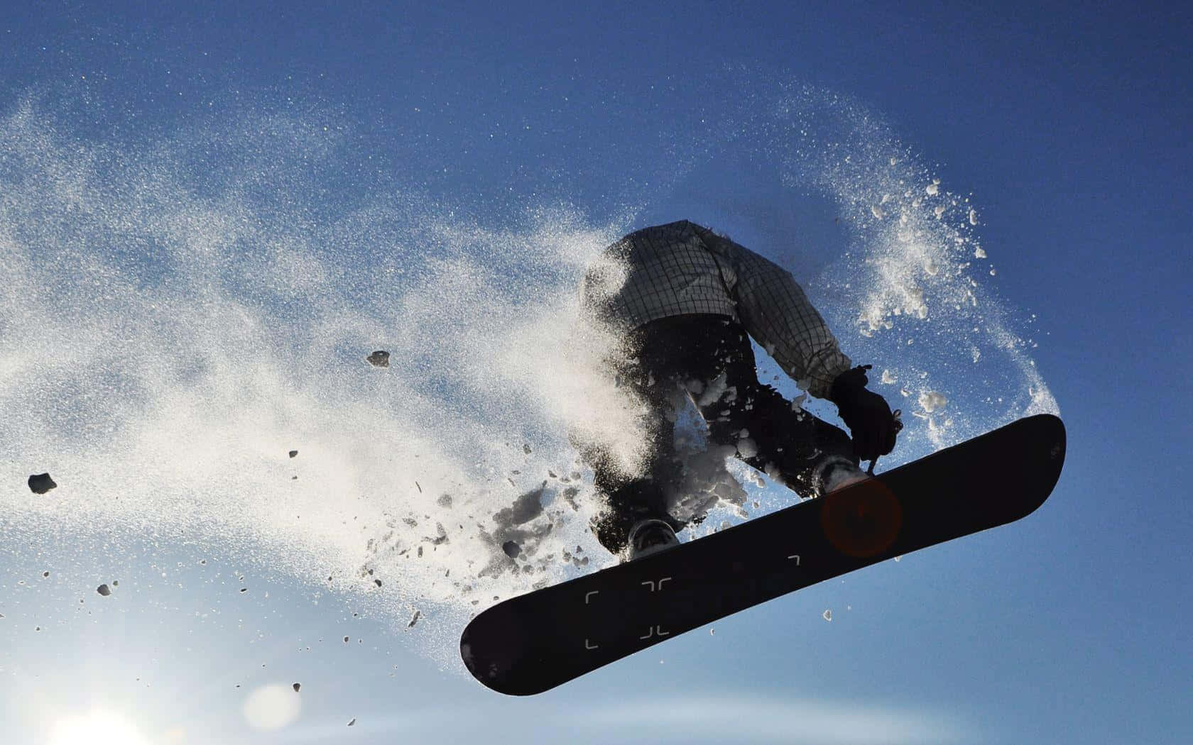 Winter Sports, snowboarder, clear blue sky, HD Desktop Wallpaper