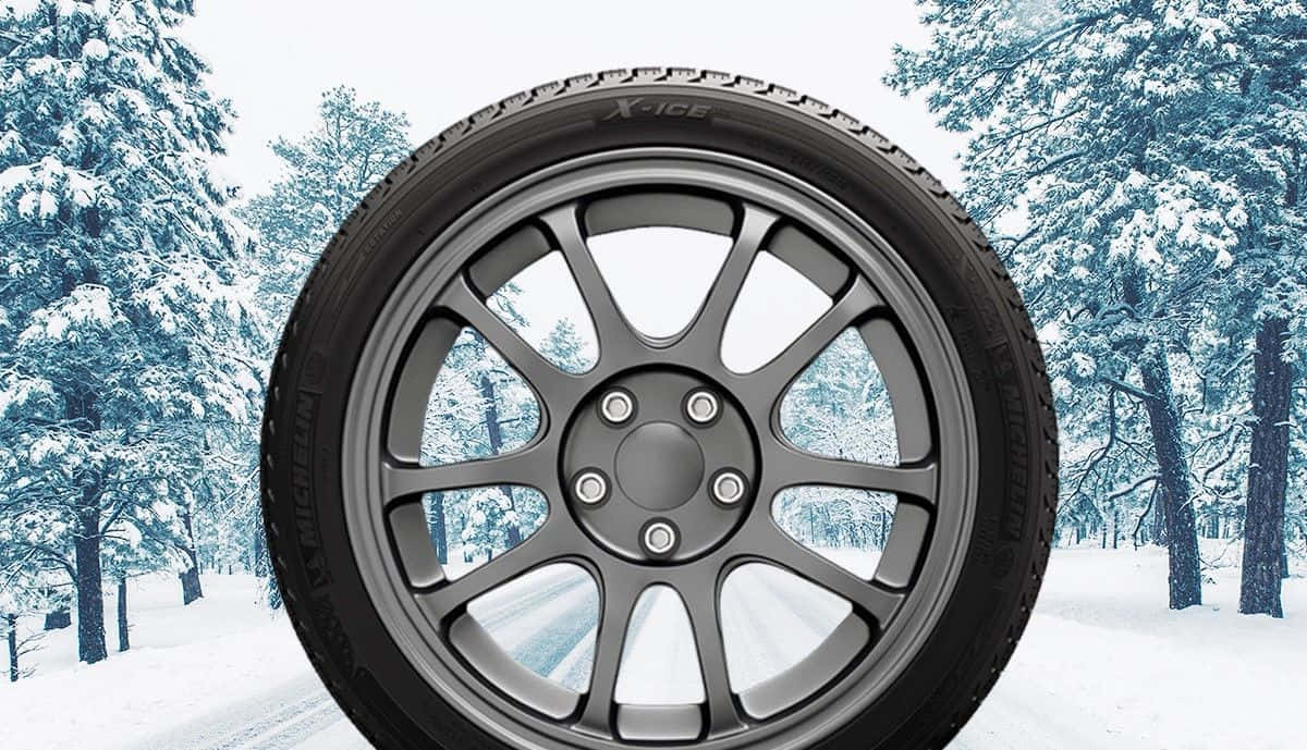 winter tires, black winter tire, silver alloy rim, SD Desktop Wallpaper