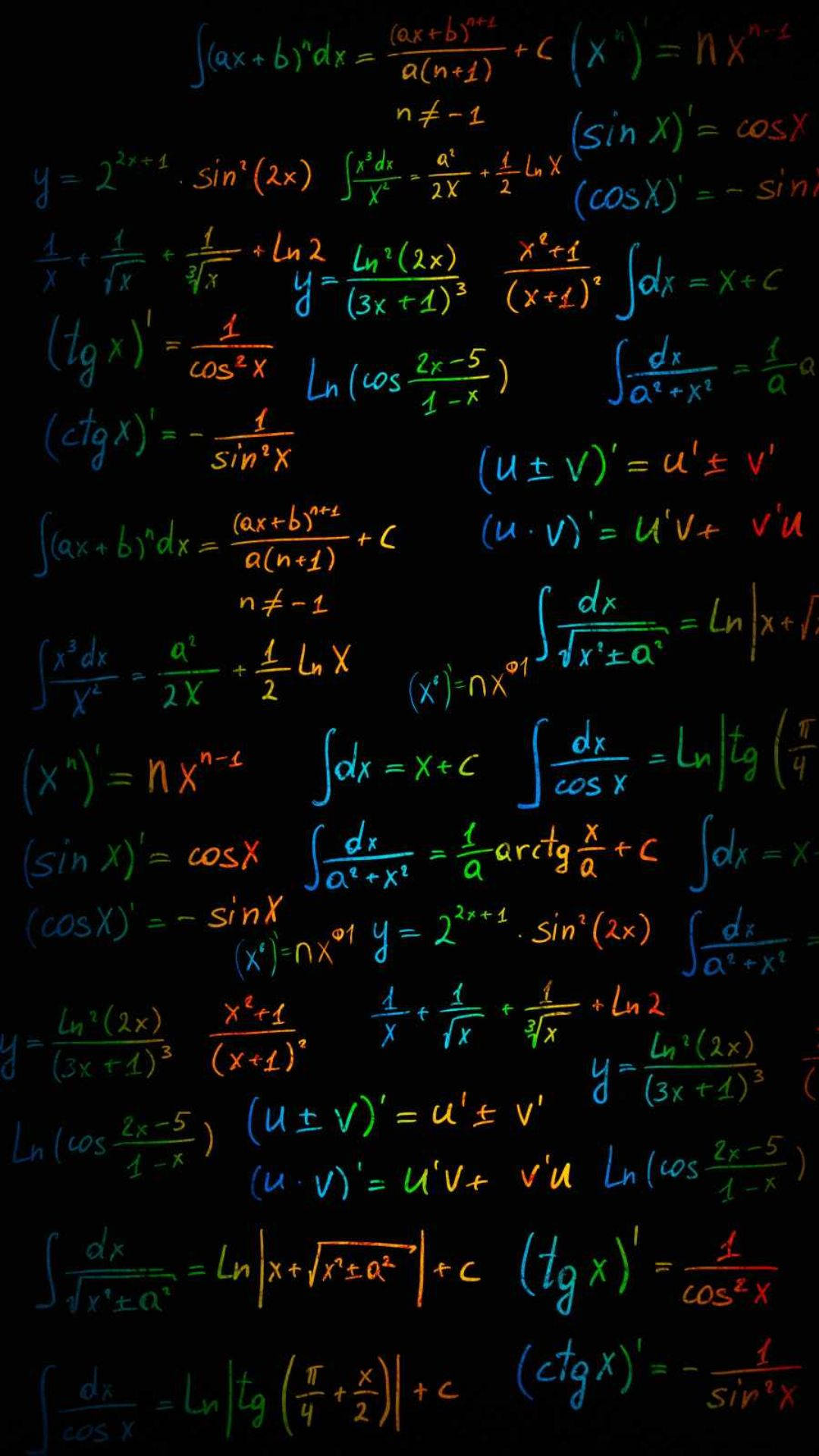 Wise, math equations, rainbow color, Full HD Phone Wallpaper