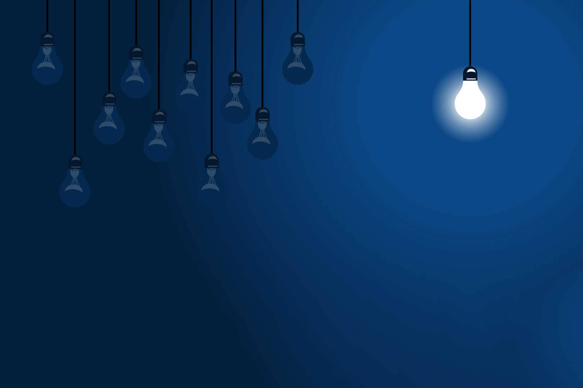 light bulb, wise mind, glowing, Full HD Desktop Wallpaper