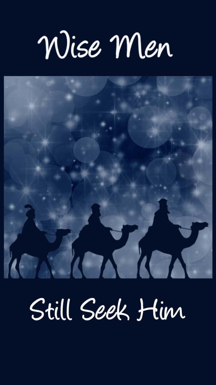 Wise Men, camels, starry night sky, HD Phone Wallpaper