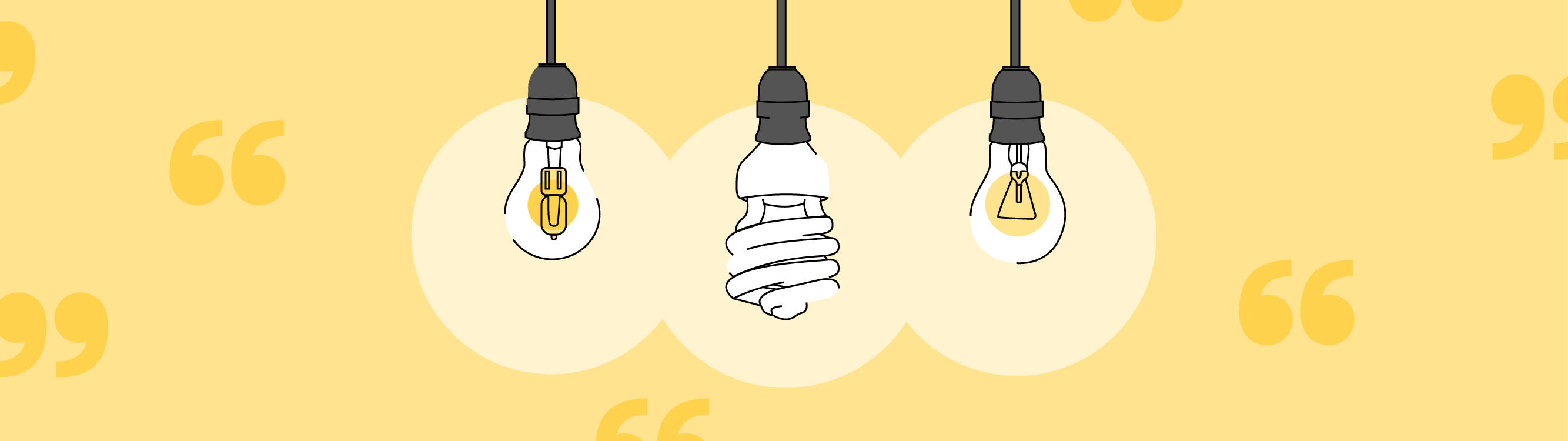 wise ideas, light bulb, yellow background, 2K Desktop Wallpaper