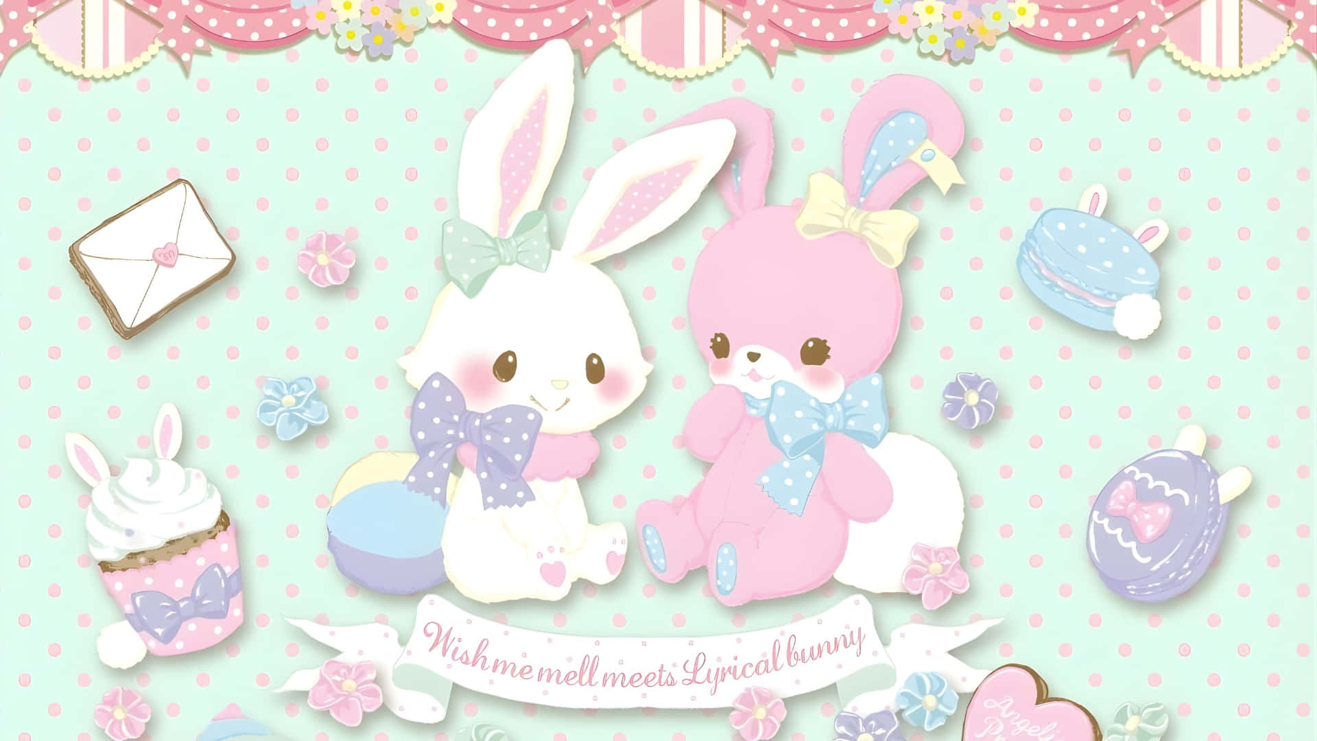 Wish Me Mell, cute bunny friends, cartoon bunnies, Full HD Desktop Wallpaper