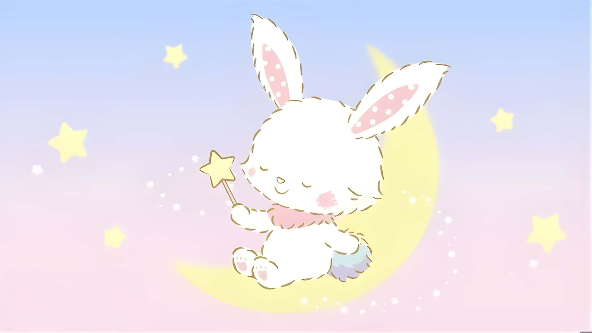 Wish me mell, cute bunny, pink inner ears, Full HD Desktop Wallpaper