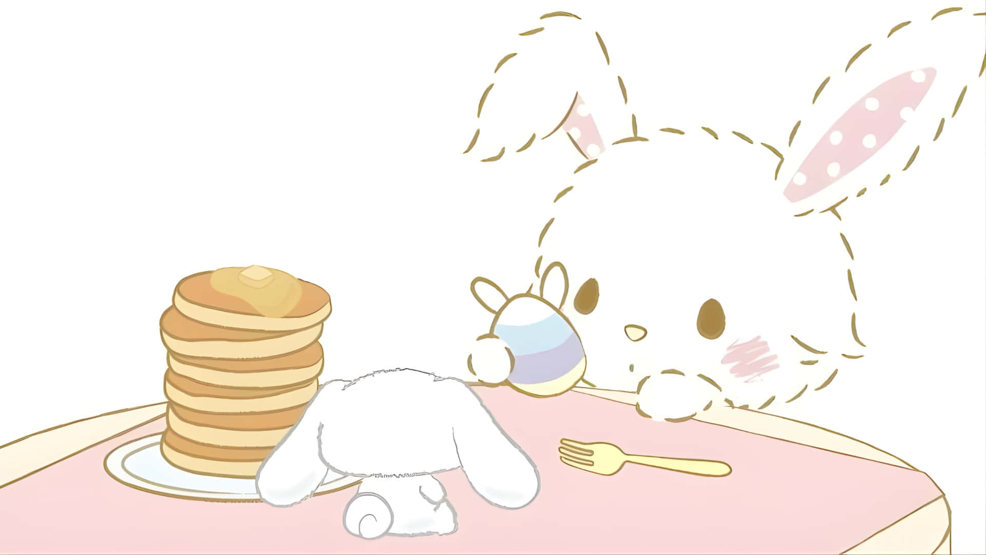 Wish Me Mell, cute bunny, pink polka dot ears, Full HD Desktop Wallpaper
