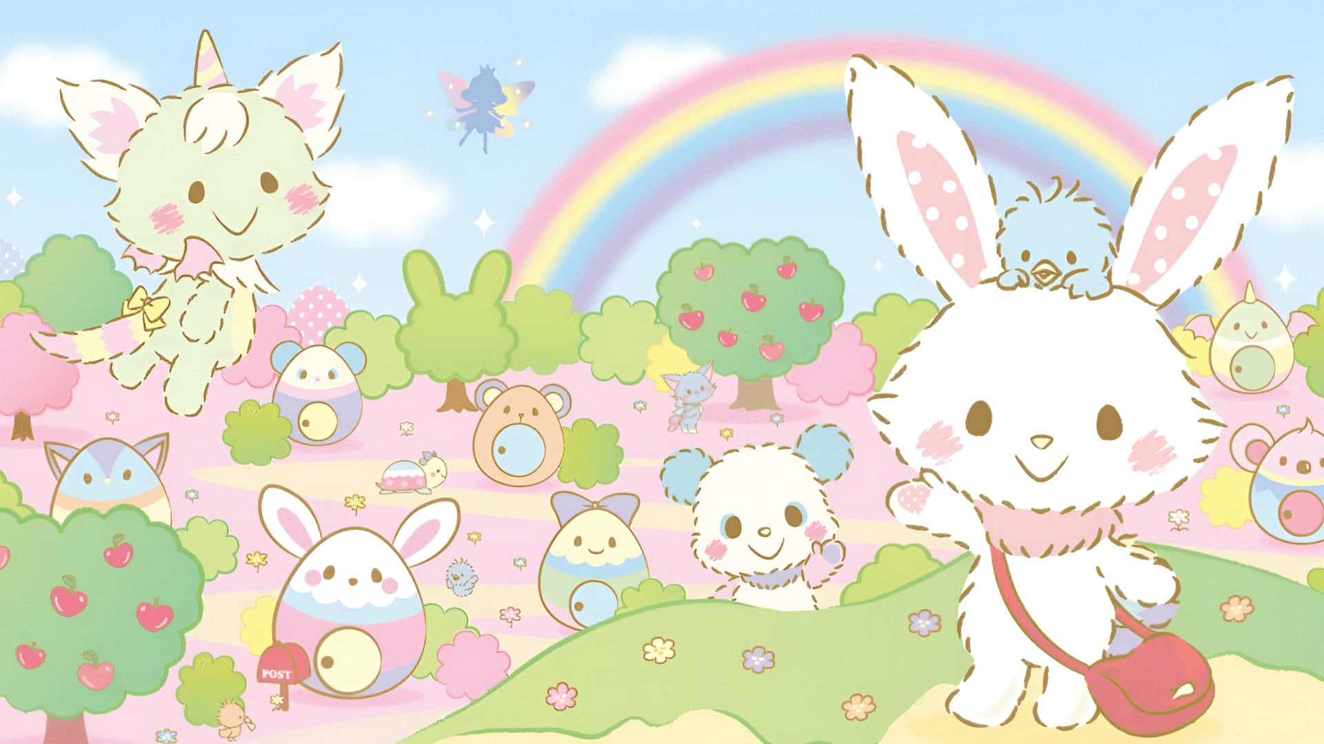 Wish me mell, cartoon bunny, pink ears, Full HD Desktop Wallpaper