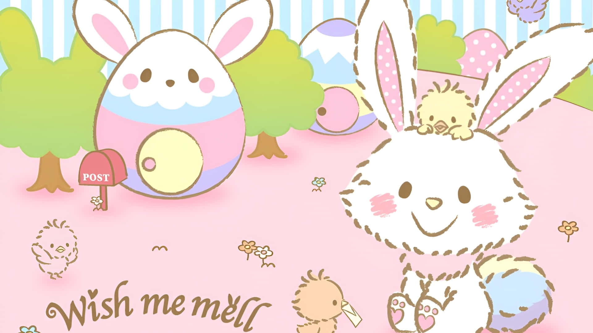 Wish Me Mell, cute bunny, pink cheeks, Full HD Desktop Wallpaper