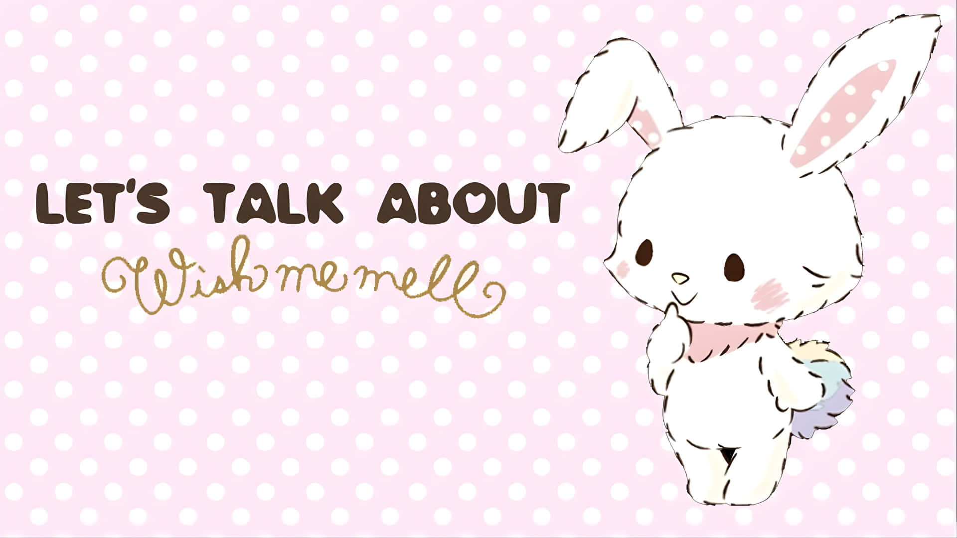 Wish me mell, white bunny, pink inner ears, Full HD Desktop Wallpaper