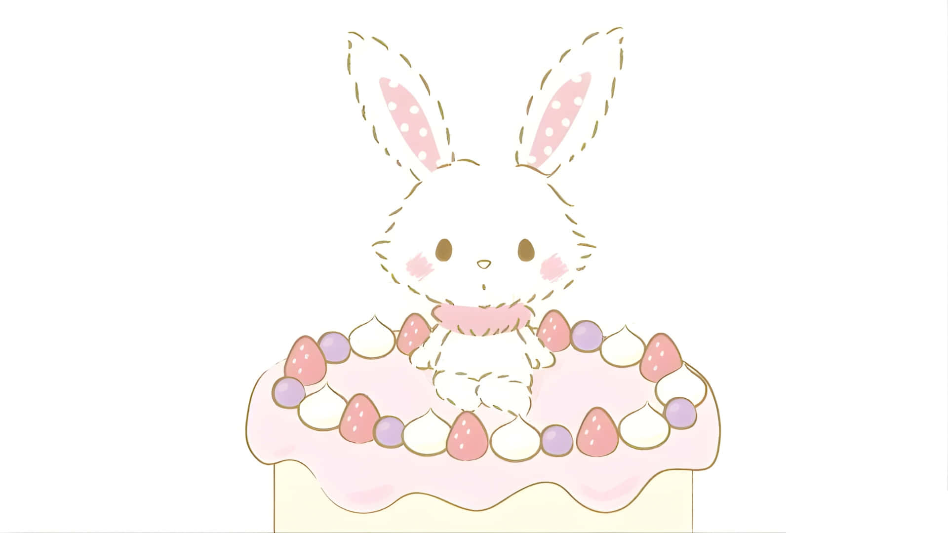 Wish me mell, cute bunny, white bunny, Full HD Desktop Wallpaper