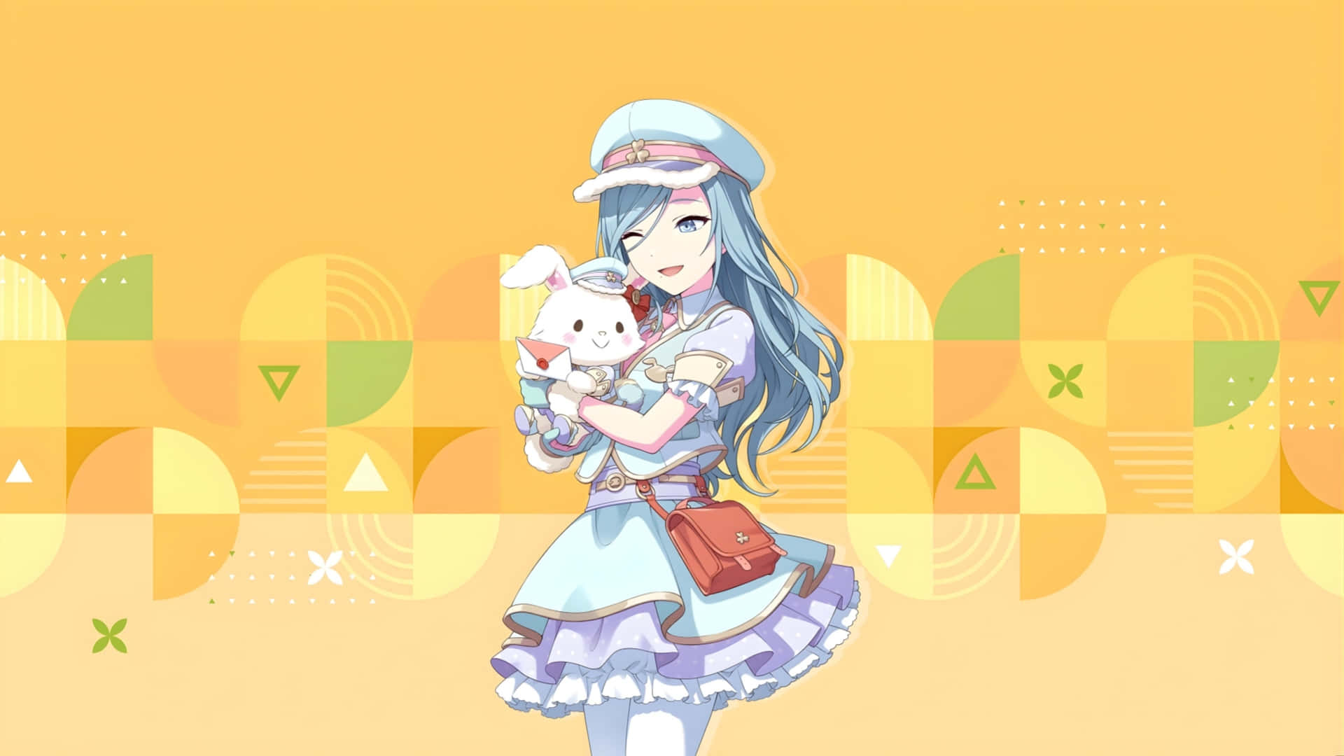Wish me mell, blue hair, light blue hat, Full HD Desktop Wallpaper