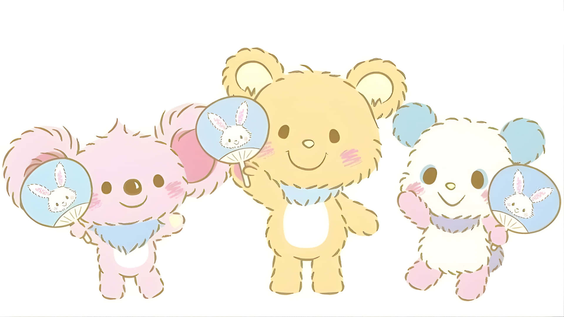 Wish me mell, pink koala, yellow bear, Full HD Desktop Wallpaper
