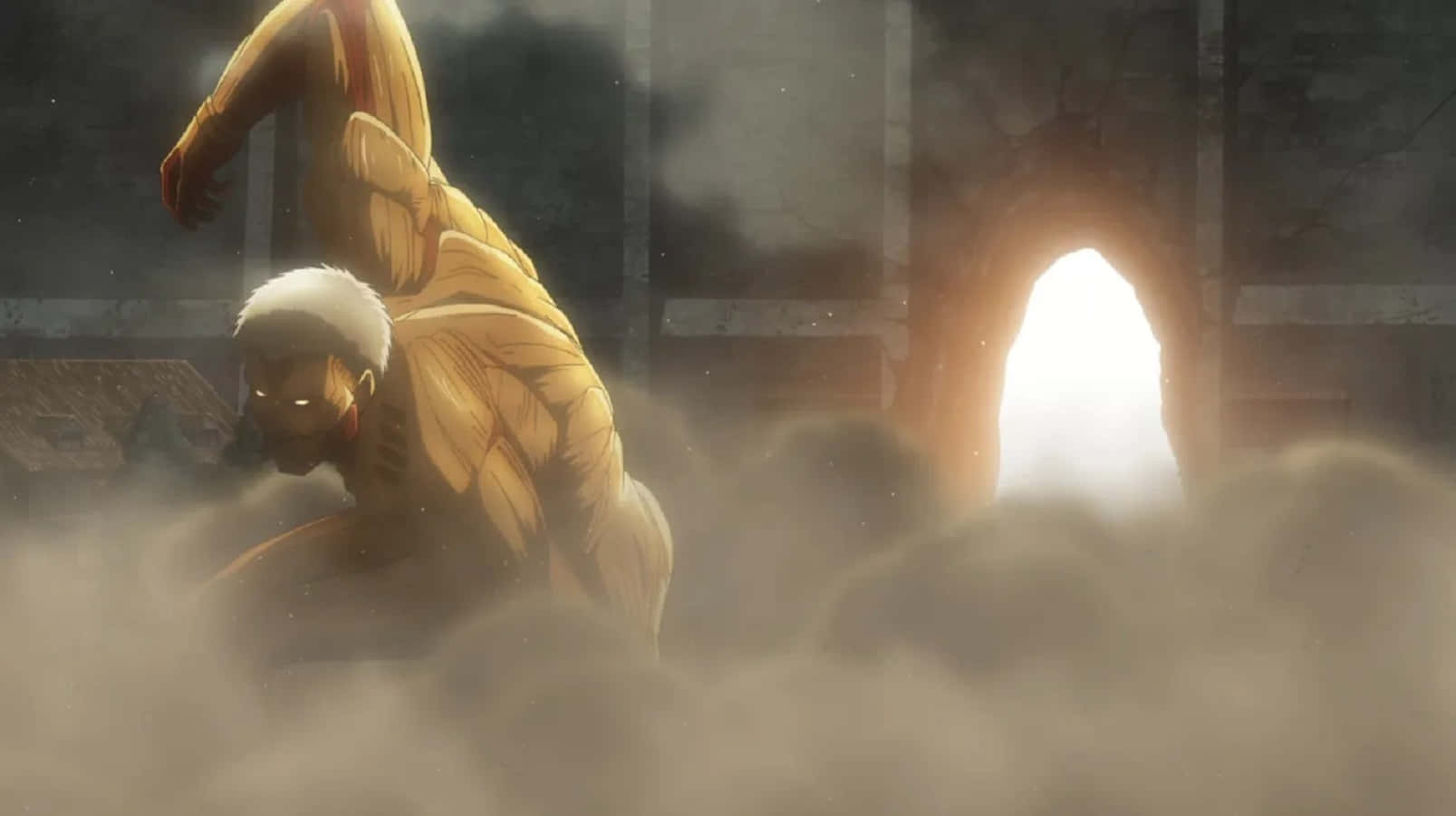 Wit Studio, white hair, glowing eyes, HD Desktop Wallpaper