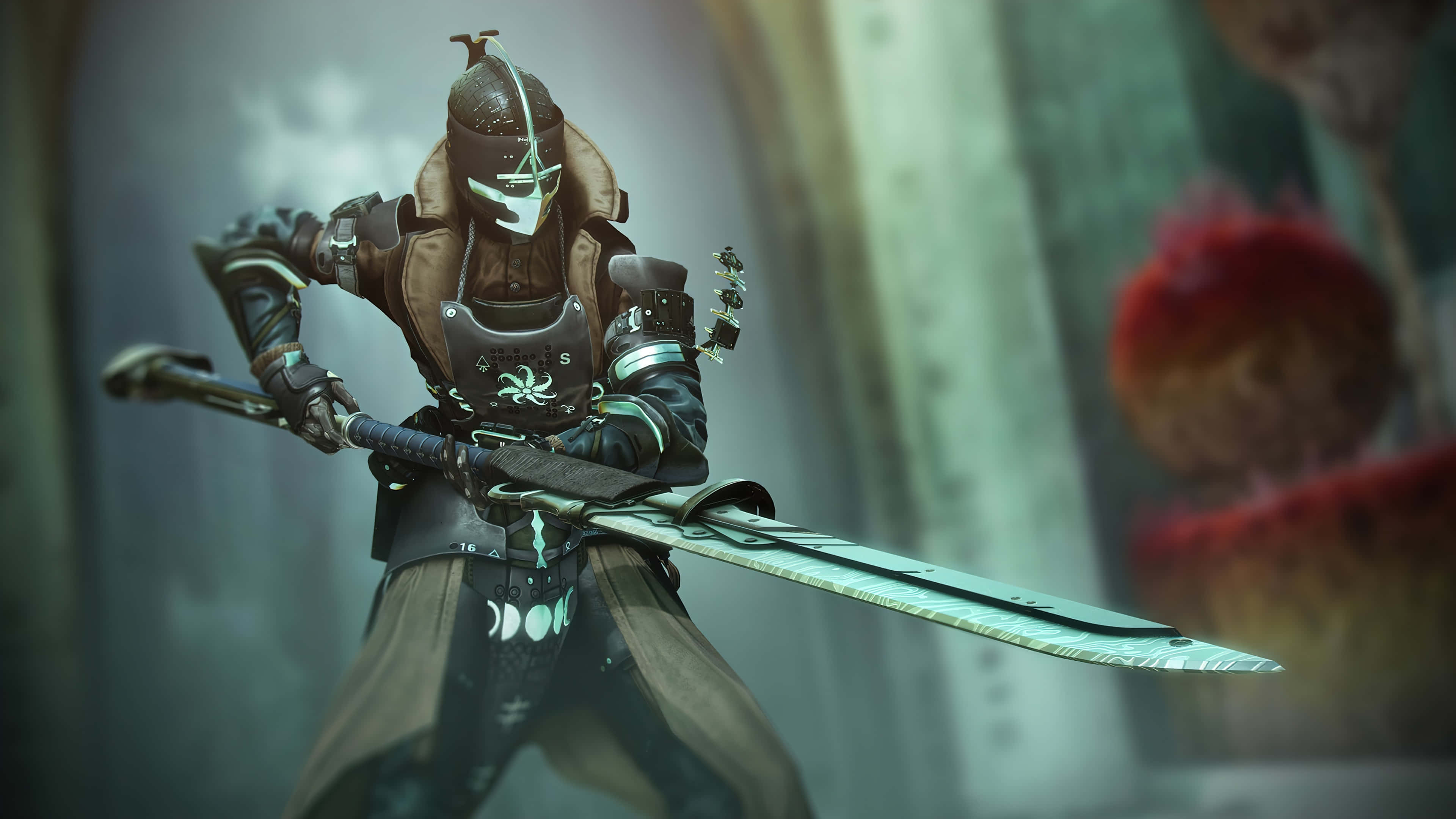 Witch Queen, dark armor, glowing sword, 4K Desktop Wallpaper