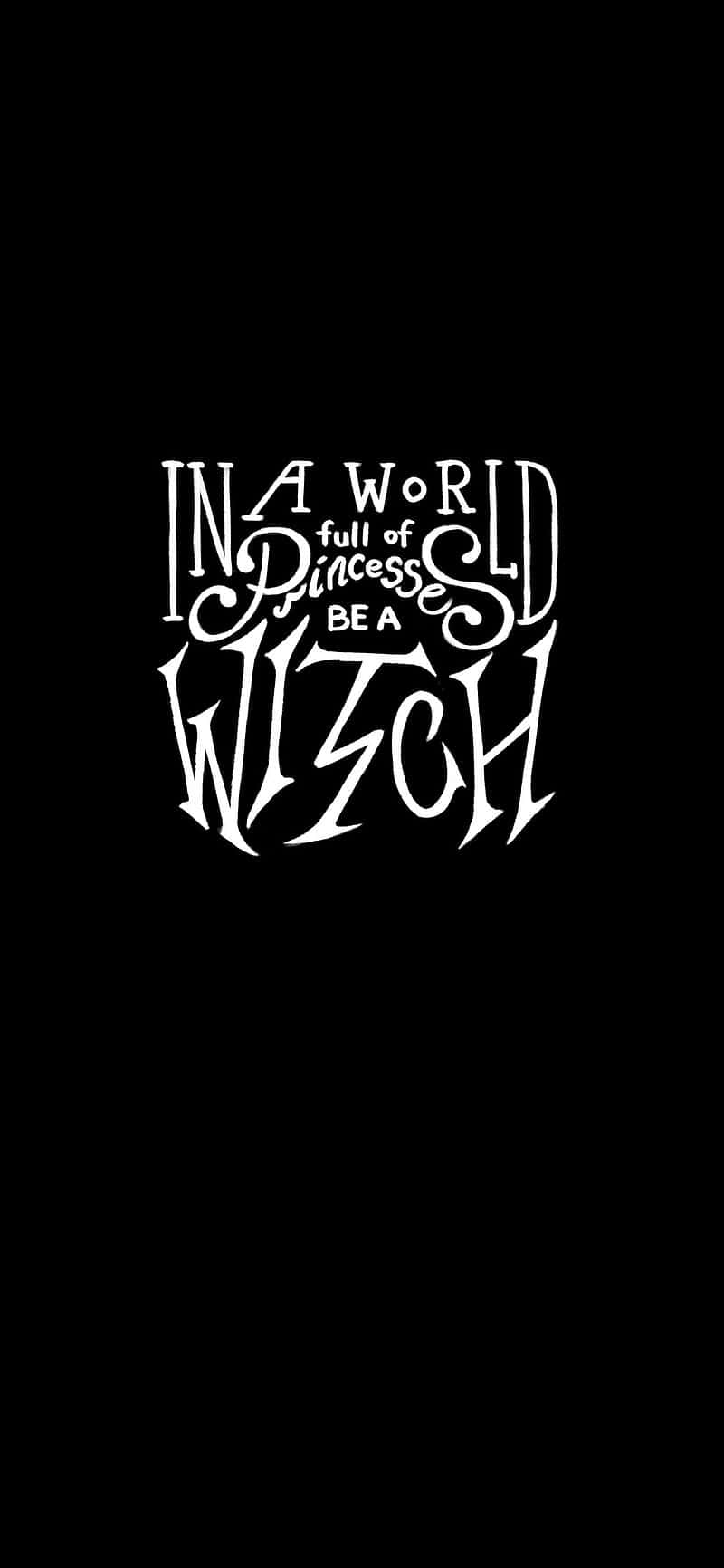 Witch Queen, cute witchy typography, bold white stylized text, HD Phone Wallpaper