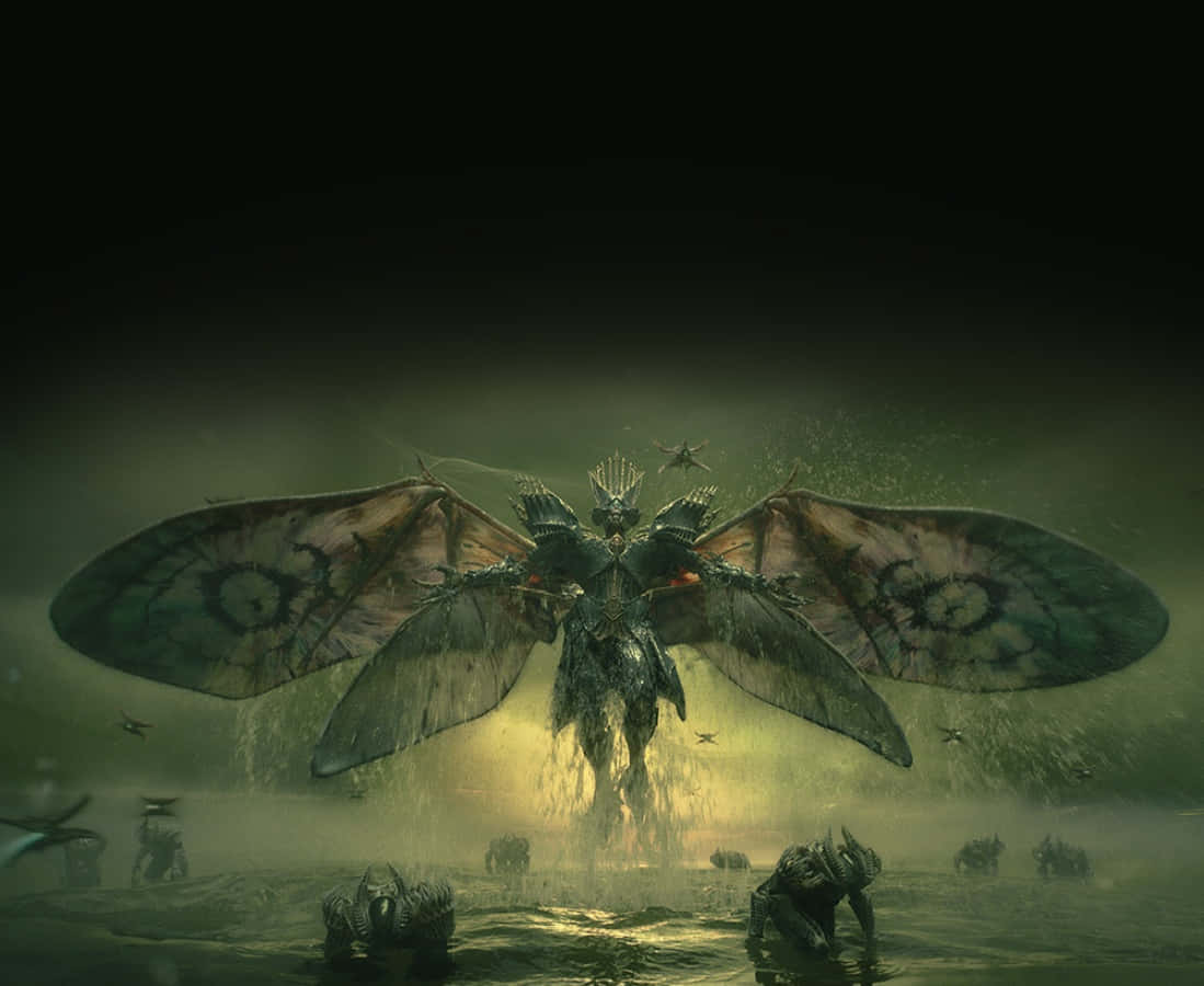 Witch Queen, winged insectoid creature, ornate armor, SD Desktop Wallpaper