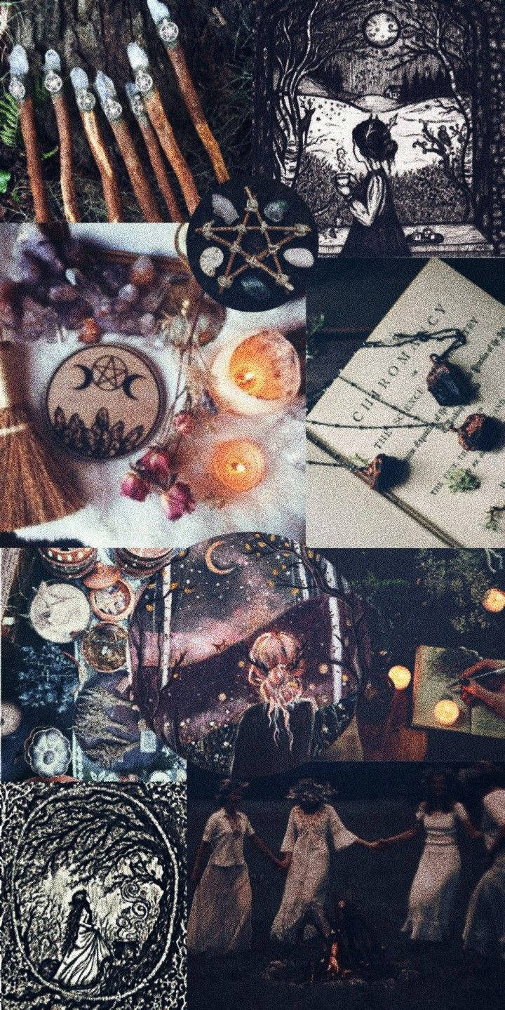 witchcraft, candles, crystals, HD Phone Wallpaper