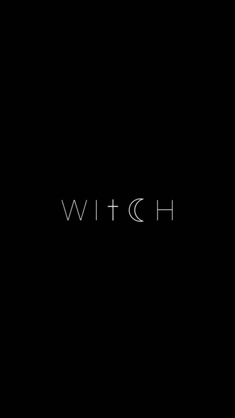 witchcraft, white minimalist font, solid black background, HD Phone Wallpaper