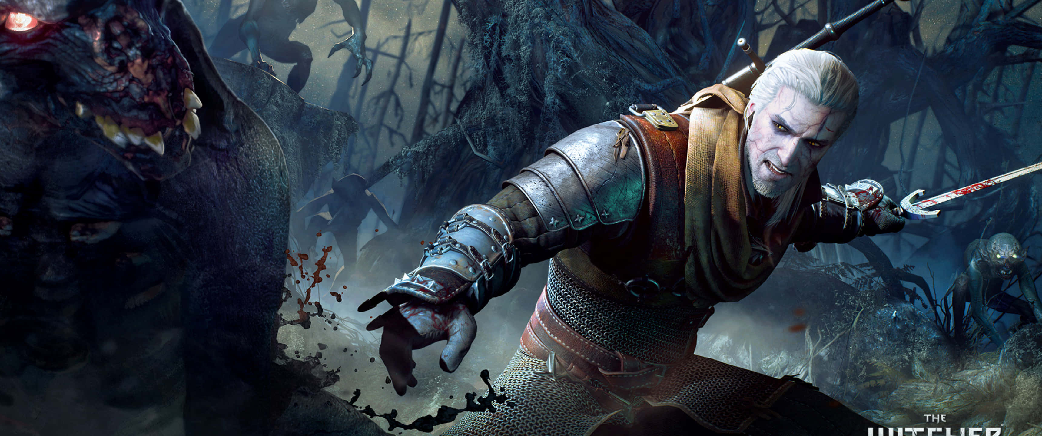 The Witcher, 3440x1440, grim warrior, 2K Desktop Wallpaper