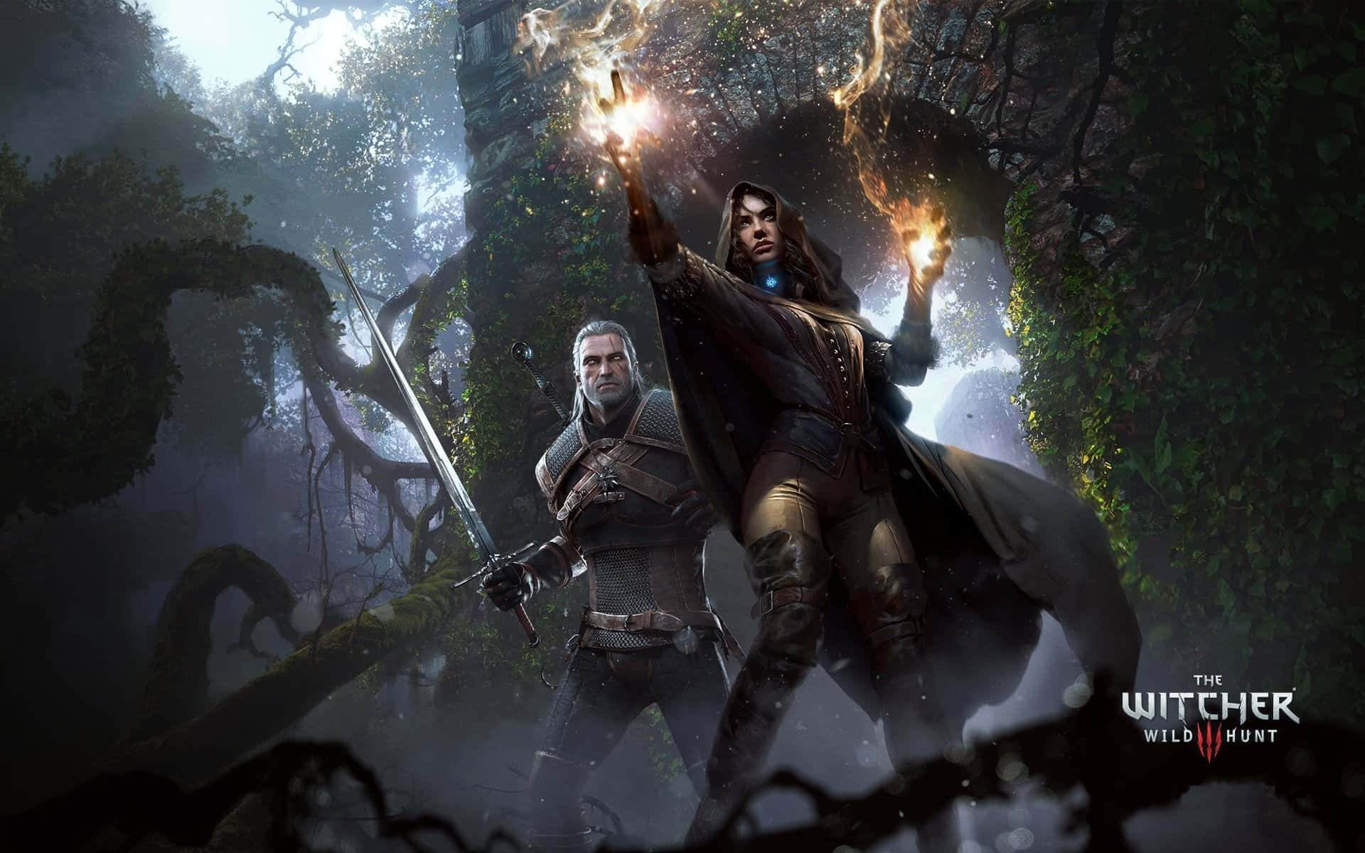 The Witcher 3, witcher, sorceress, Full HD Desktop Wallpaper