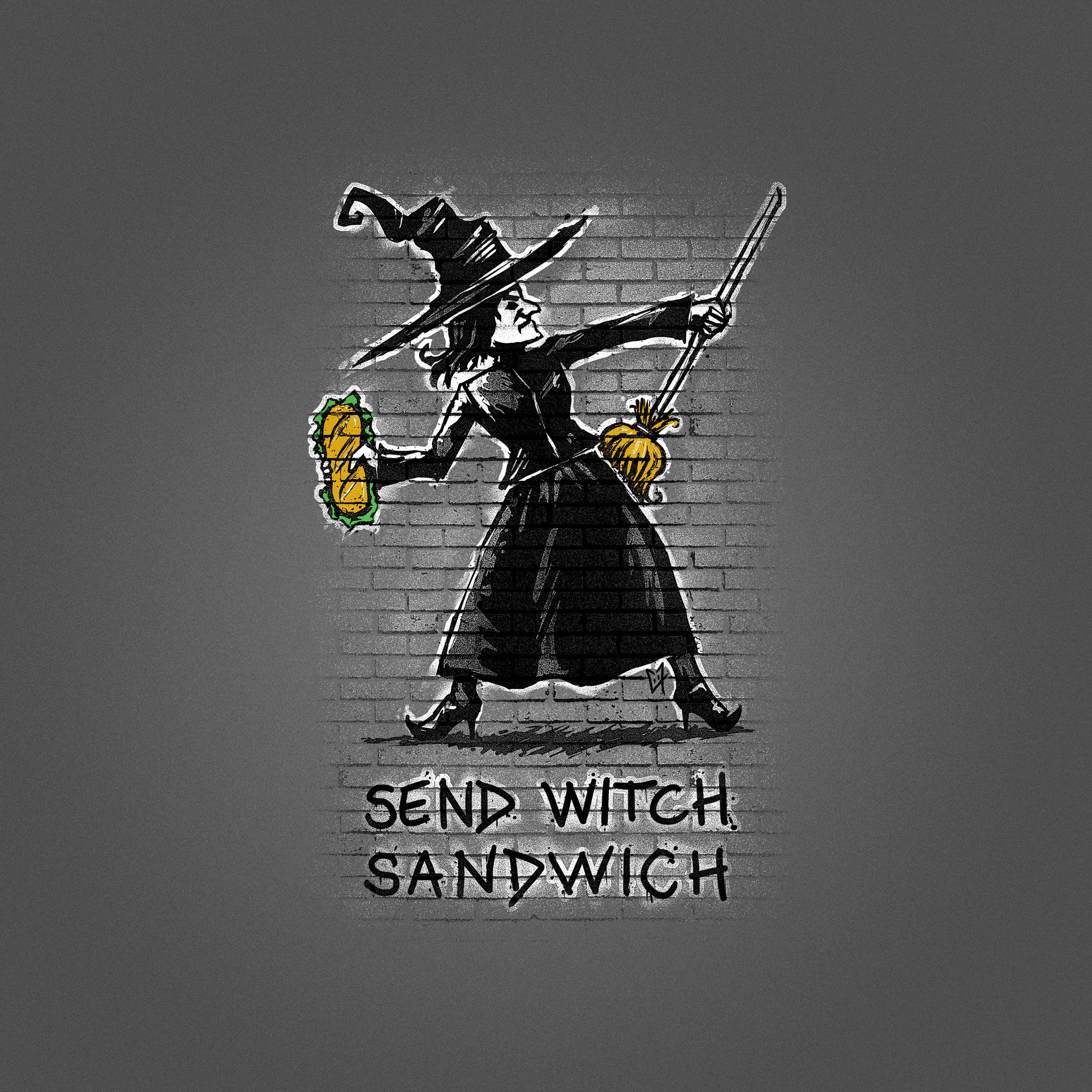 witch, black robe, hat, 2K Desktop Wallpaper