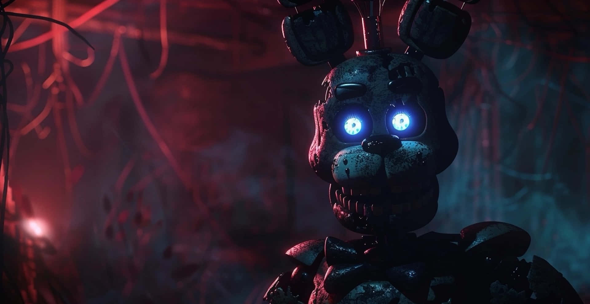 Withered Bonnie, F Na F, glowing blue eyes, Full HD Desktop Wallpaper