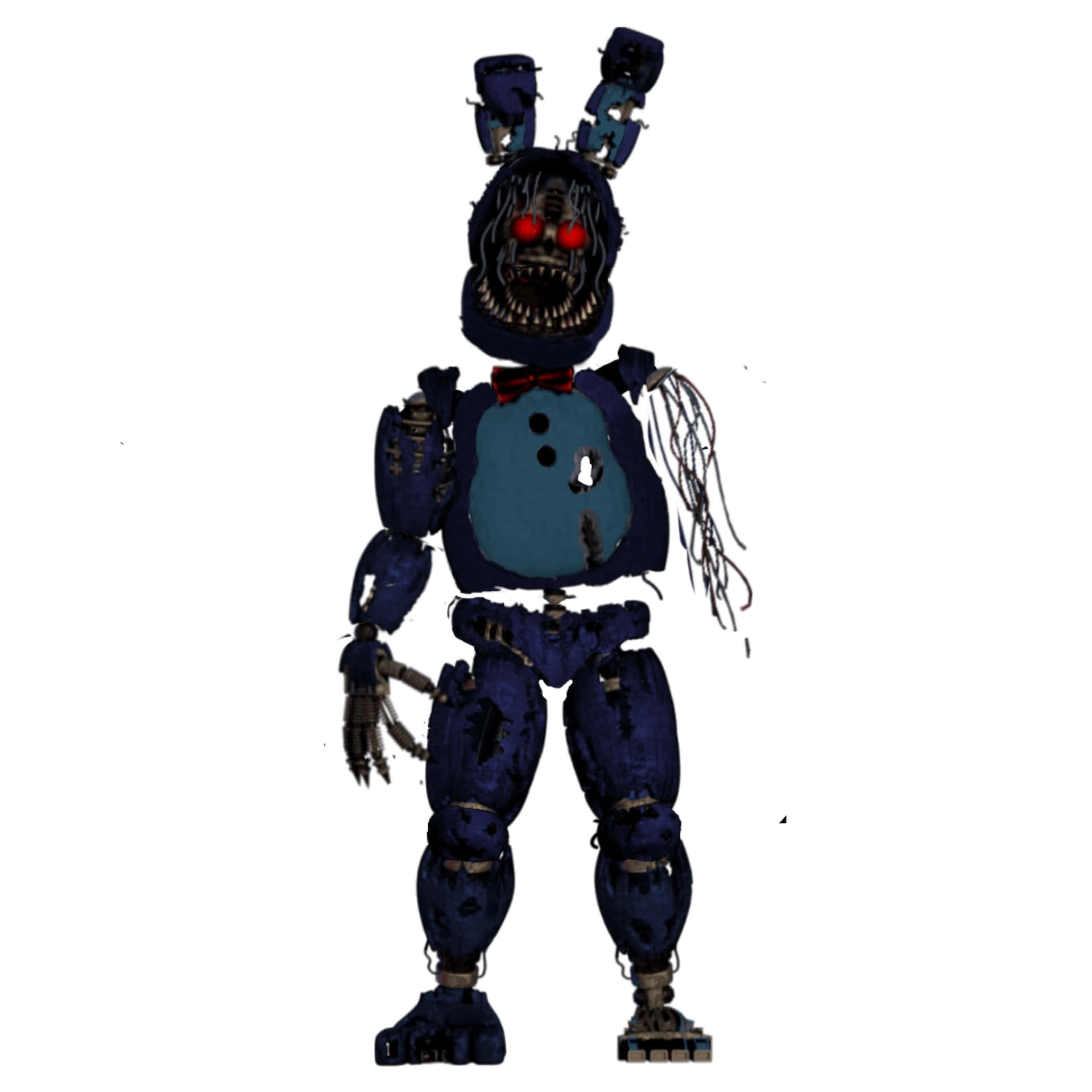 Withered Bonnie, F N A F, blue animatronic rabbit, Full HD Desktop Wallpaper